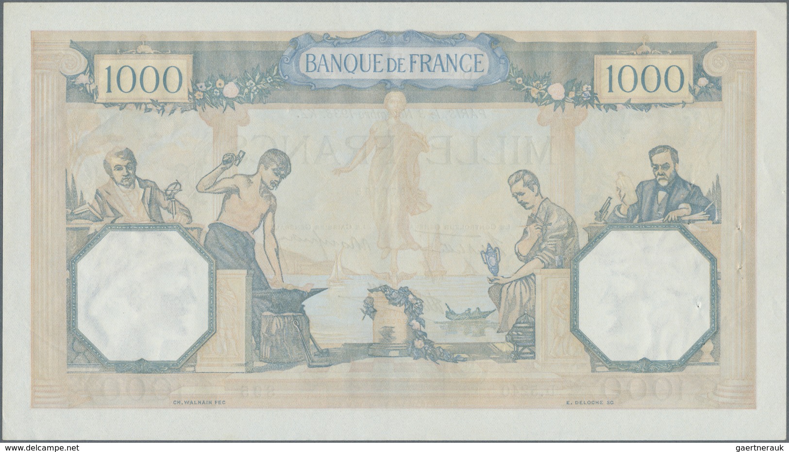 France / Frankreich: Set Of 3 Nearly Consecutive Notes Of 1000 Francs 1938 P. 90, S/N 130978891, -89 - Autres & Non Classés