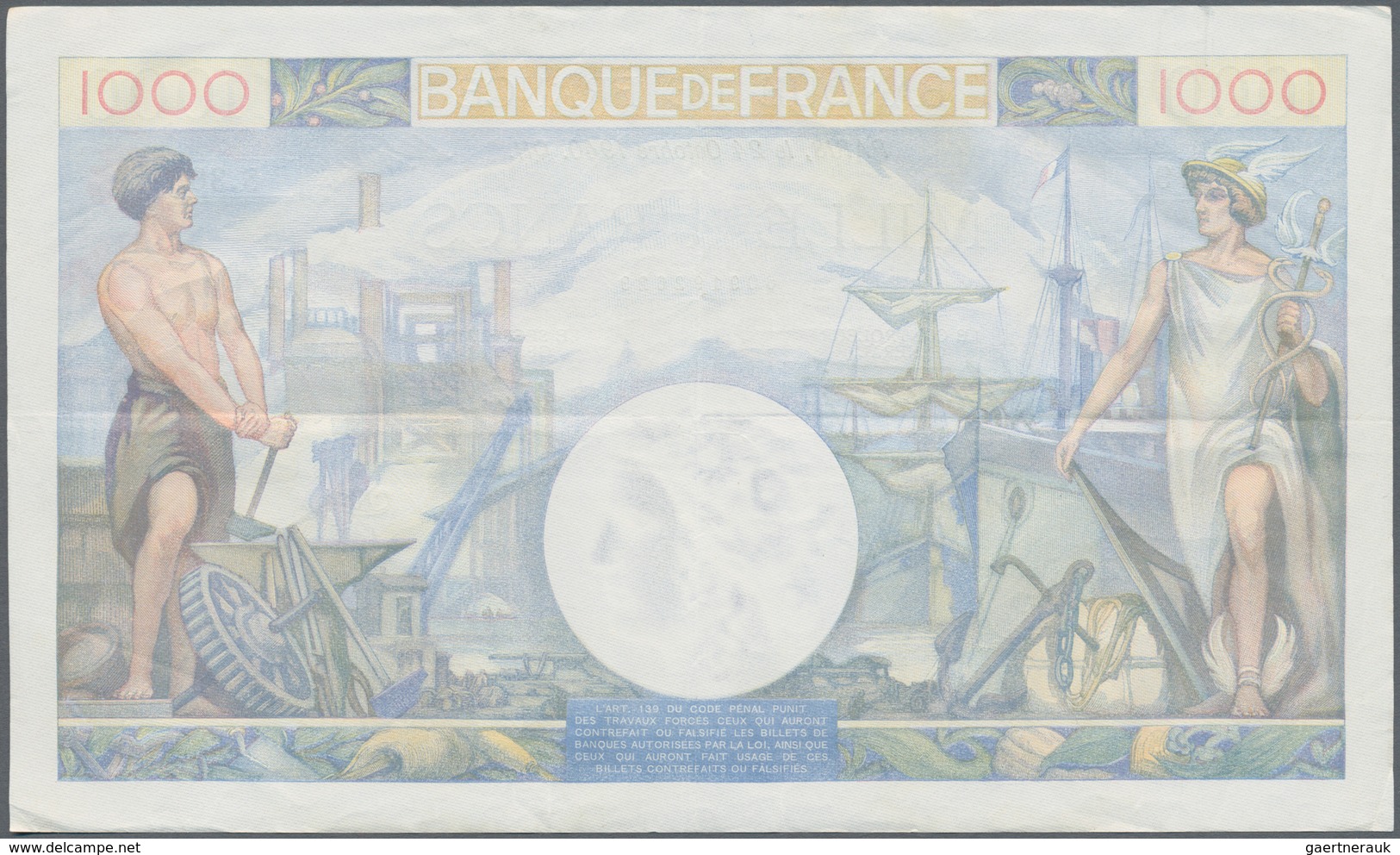 France / Frankreich: Set Of 3 CONSECUTIVE Notes 1000 Francs "Commerce & Industrie" 1940-44 P. 96, Fr - Otros & Sin Clasificación