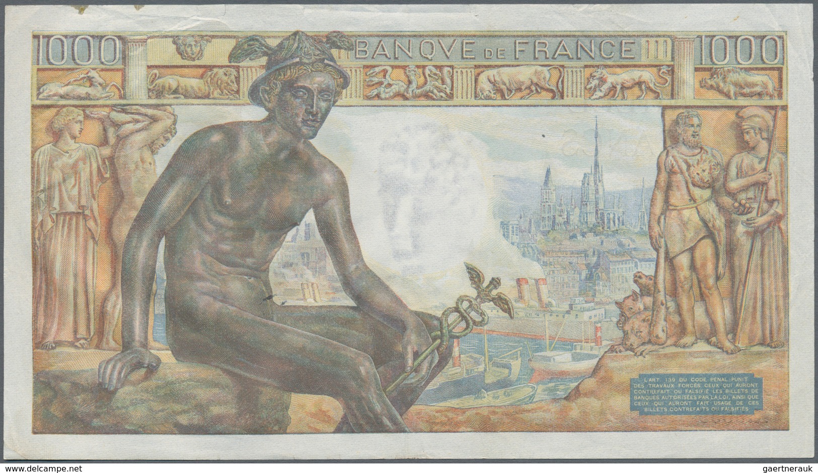 France / Frankreich: Set Of 14 Notes Containing CONSECUTIVE Sets Of 1000 Francs "Demeter" 1943 P. 10 - Autres & Non Classés