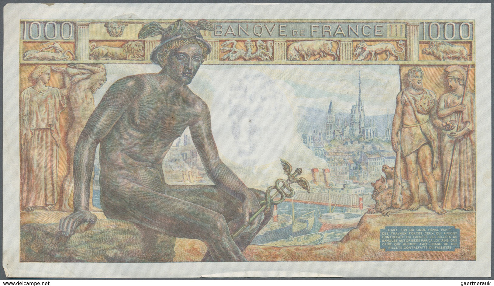 France / Frankreich: Set Of 14 Notes Containing CONSECUTIVE Sets Of 1000 Francs "Demeter" 1943 P. 10 - Andere & Zonder Classificatie