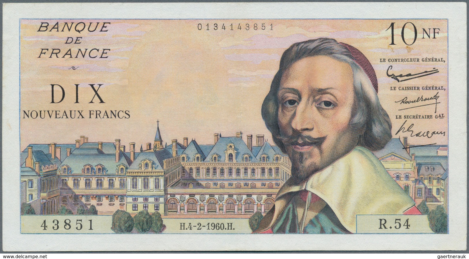 France / Frankreich: 10 Nouveaux Francs 1960 P. 142, Nice Appearance, Pressed But No Pinholes, Only - Otros & Sin Clasificación