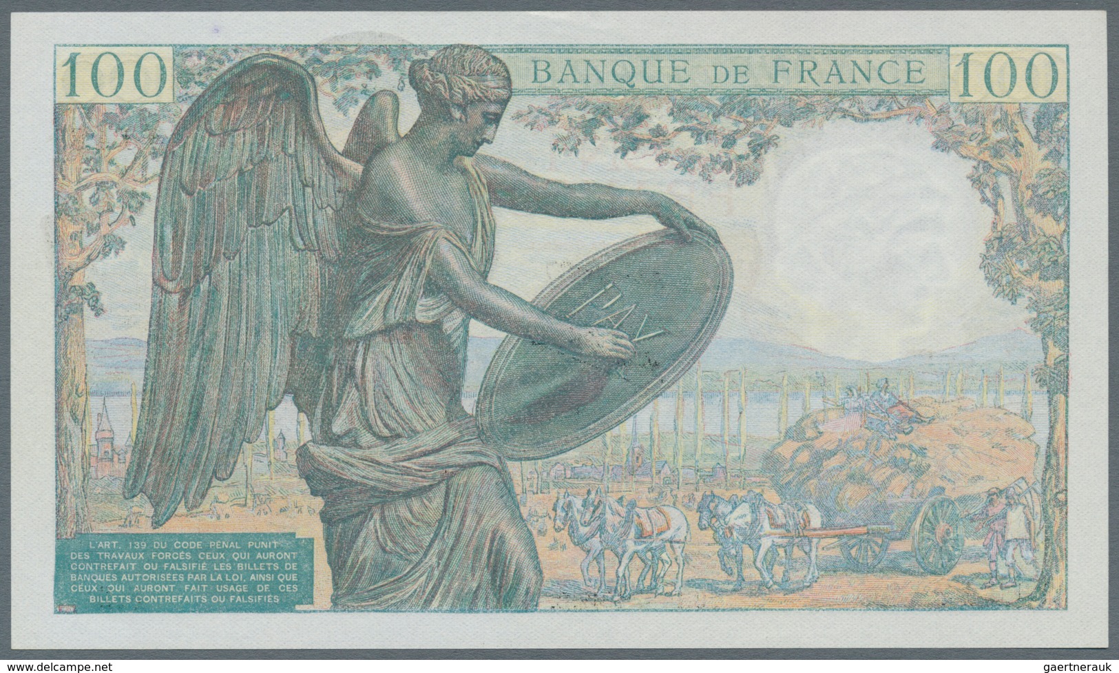 France / Frankreich: 100 Francs 1944 Fay 27.1, In Condition: AUNC. - Otros & Sin Clasificación