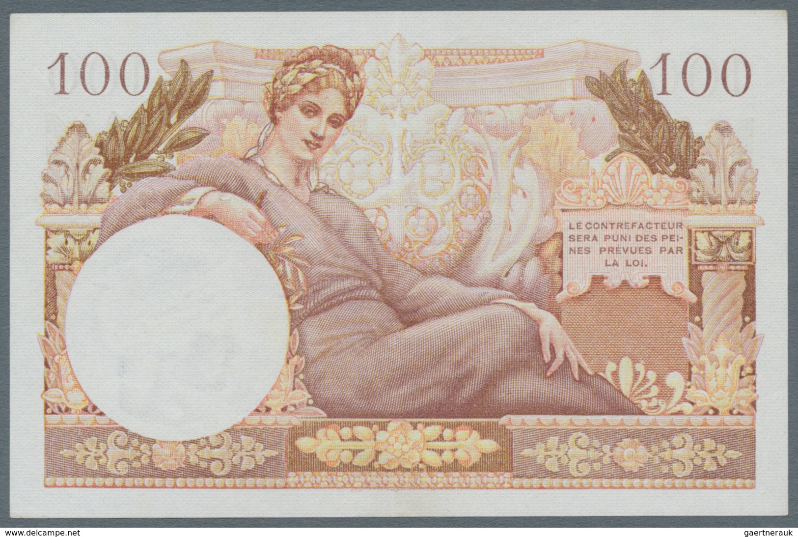 France / Frankreich: 100 Francs Tresor ND Fay VF32, With One Center Fold, Otherwise No Traces Of Use - Otros & Sin Clasificación