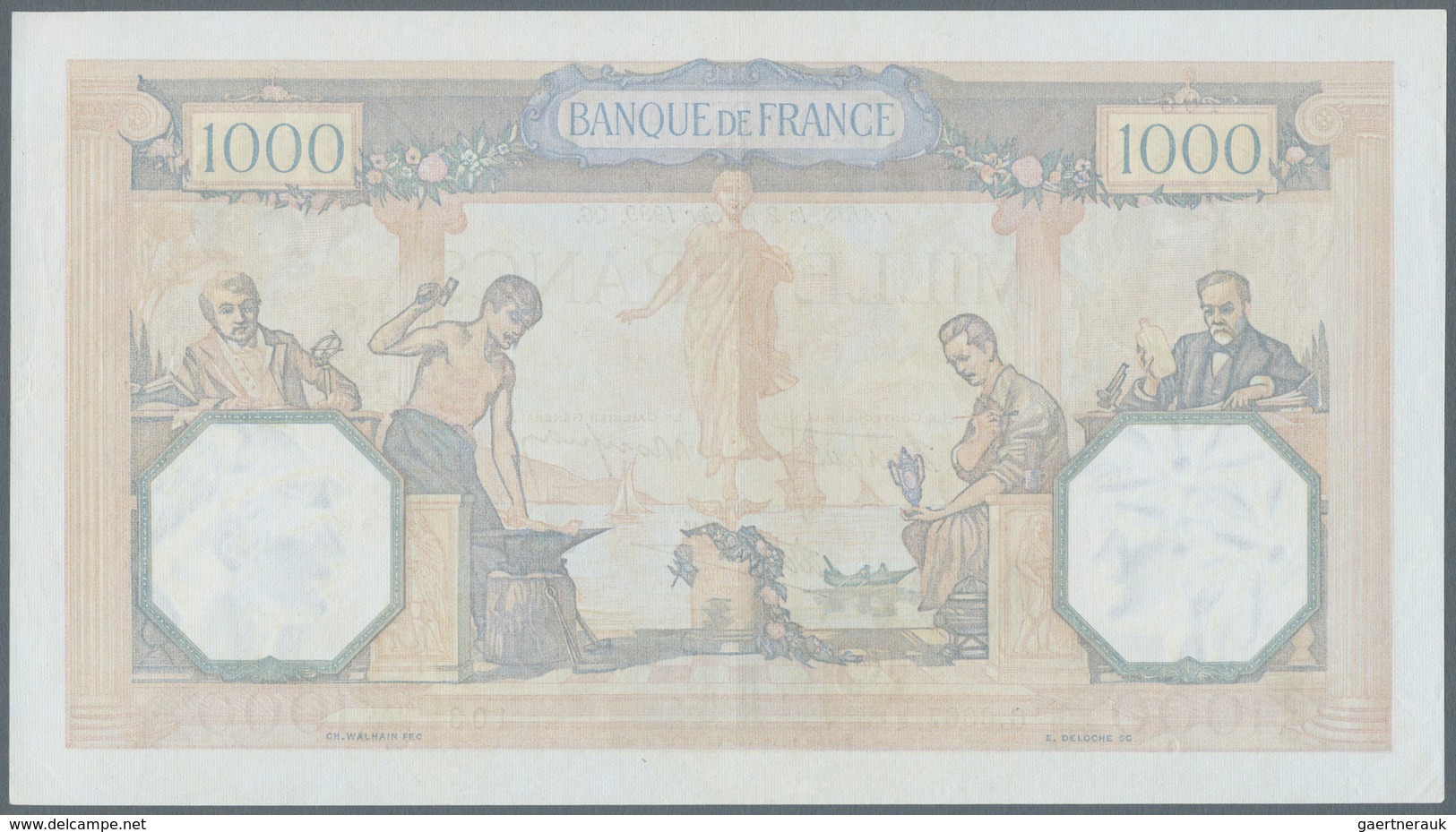 France / Frankreich: 1000 Francs 1939 Fay 38.34, In Condition: VF To VF+. - Otros & Sin Clasificación