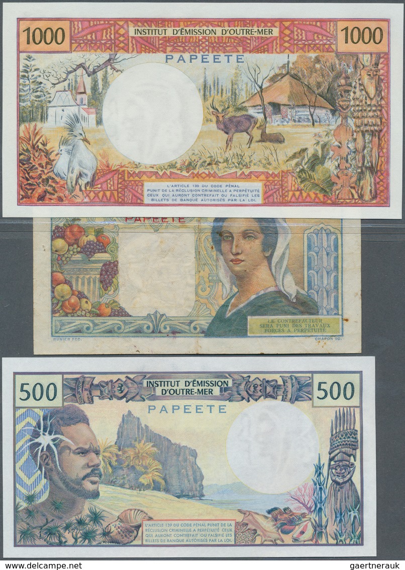 French Oceania / Französisch Ozeanien: Set Of 8 Banknotes Containing Tahiti (Papeete) 20 Francs ND(1 - Ohne Zuordnung