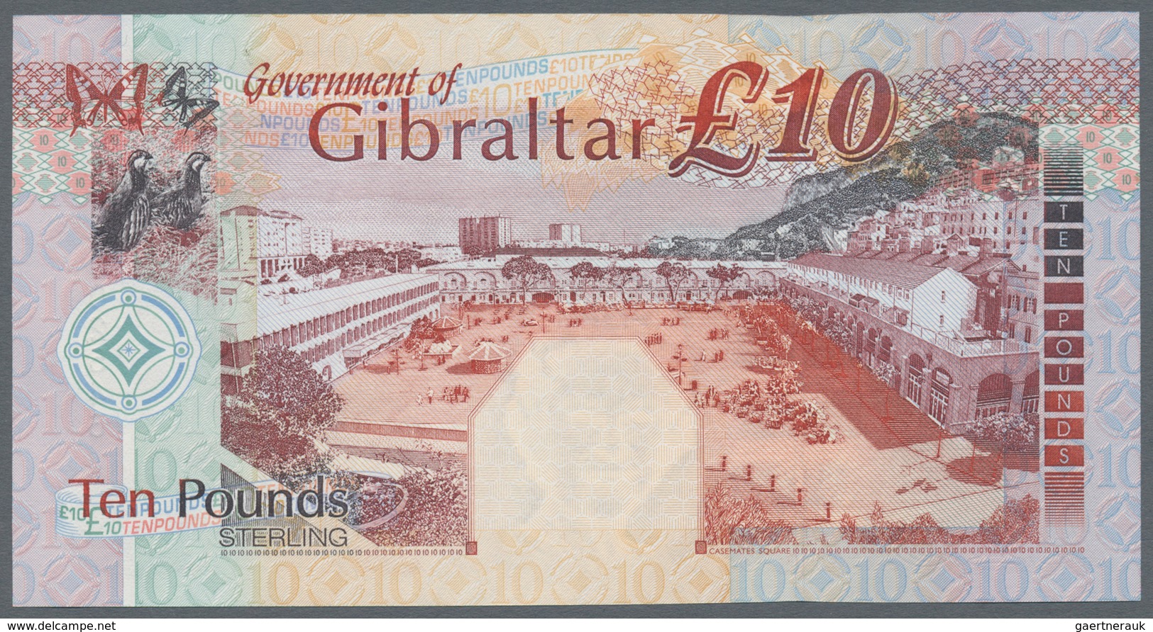 Gibraltar: Set Of 3 Notes Containing 5, 10 & 20 Pounds 2000-2004 P. 29-31, All In Condition: UNC. (3 - Gibraltar