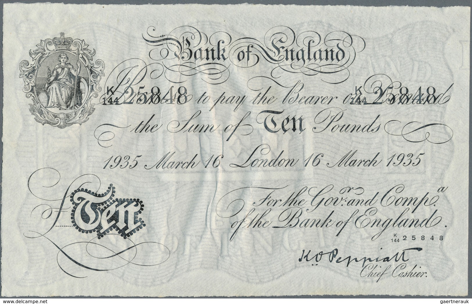 Great Britain / Großbritannien: Set Of 2 Banknotes Bernhard Forgeries Containing 5 & 10 Pounds 1935 - Otros & Sin Clasificación