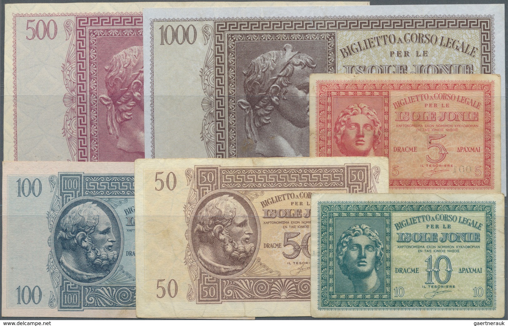 Greece / Griechenland: Set Of 15 Notes Containing 2x 5 Drachmai 1941 P. M12 (F To F+), 10 Drachmai 1 - Grecia