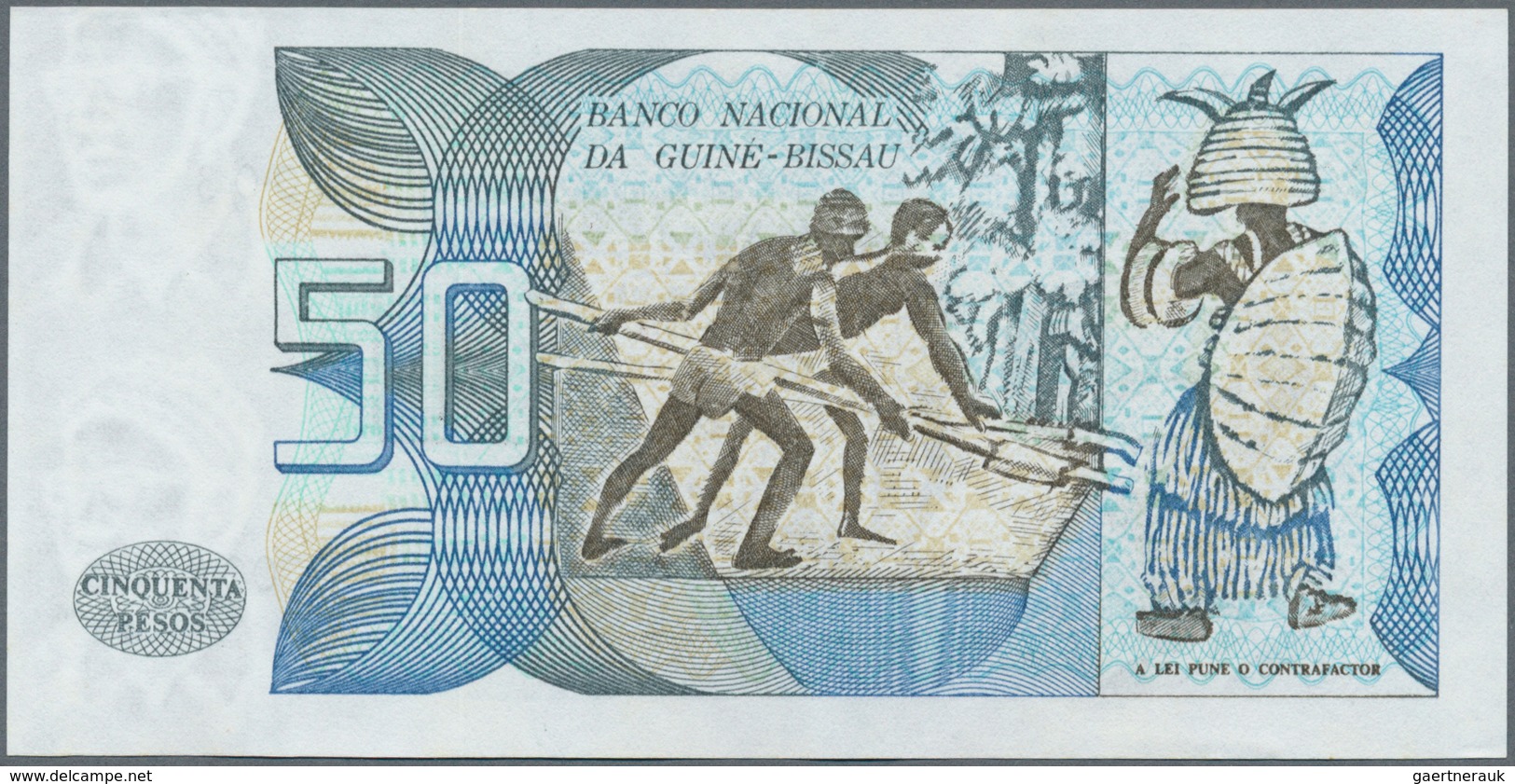 Guinea Bissau: Set Of 2 Notes Containing 50 & 100 Pesos 1975 P. 1, 2, Both Crisp Original Without An - Guinea–Bissau