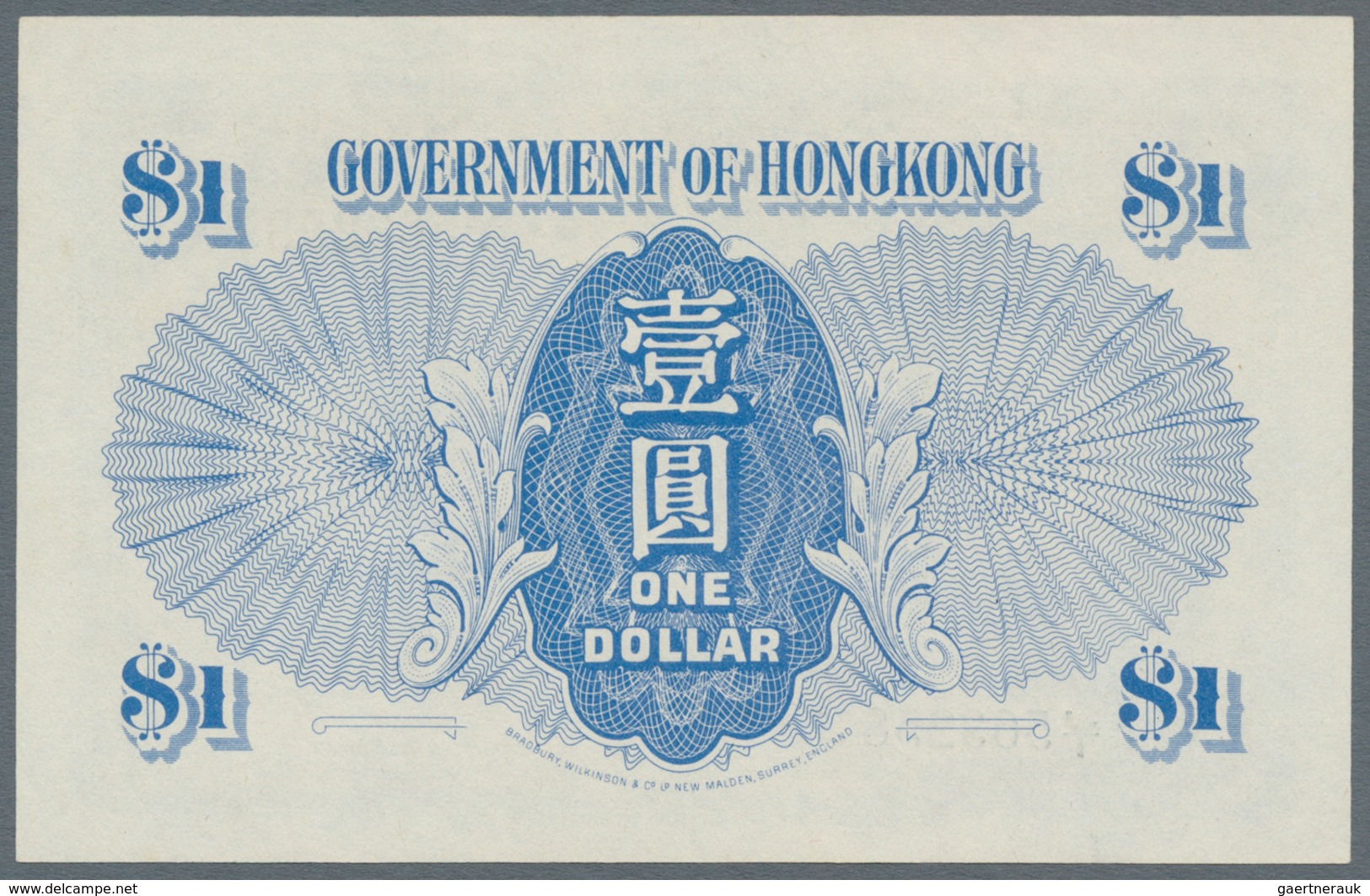 Hong Kong: Government Of Hong Kong 1 Dollar ND(1940-41), P.316 In Perfect UNC Condition - Hongkong