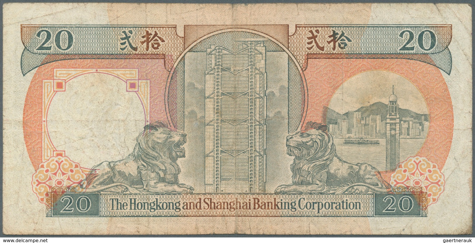 Hong Kong: set of 19 banknotes containing 10 Dollars The Chartered Bank 1977 P. 74c (UNC), 5 Dollars