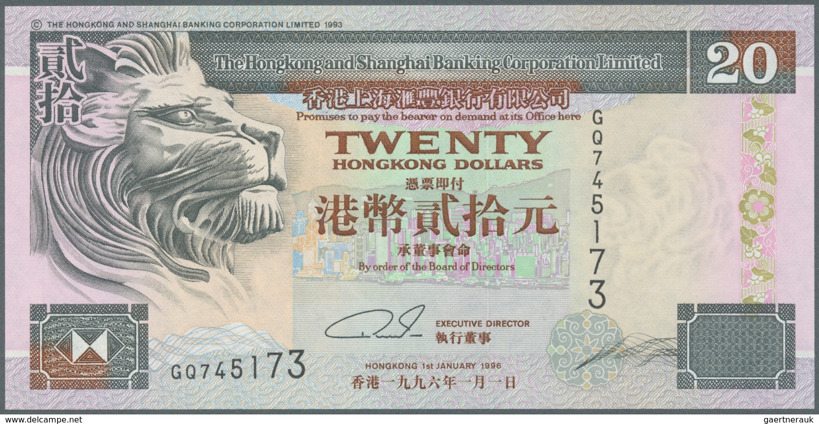 Hong Kong: set of 19 banknotes containing 10 Dollars The Chartered Bank 1977 P. 74c (UNC), 5 Dollars