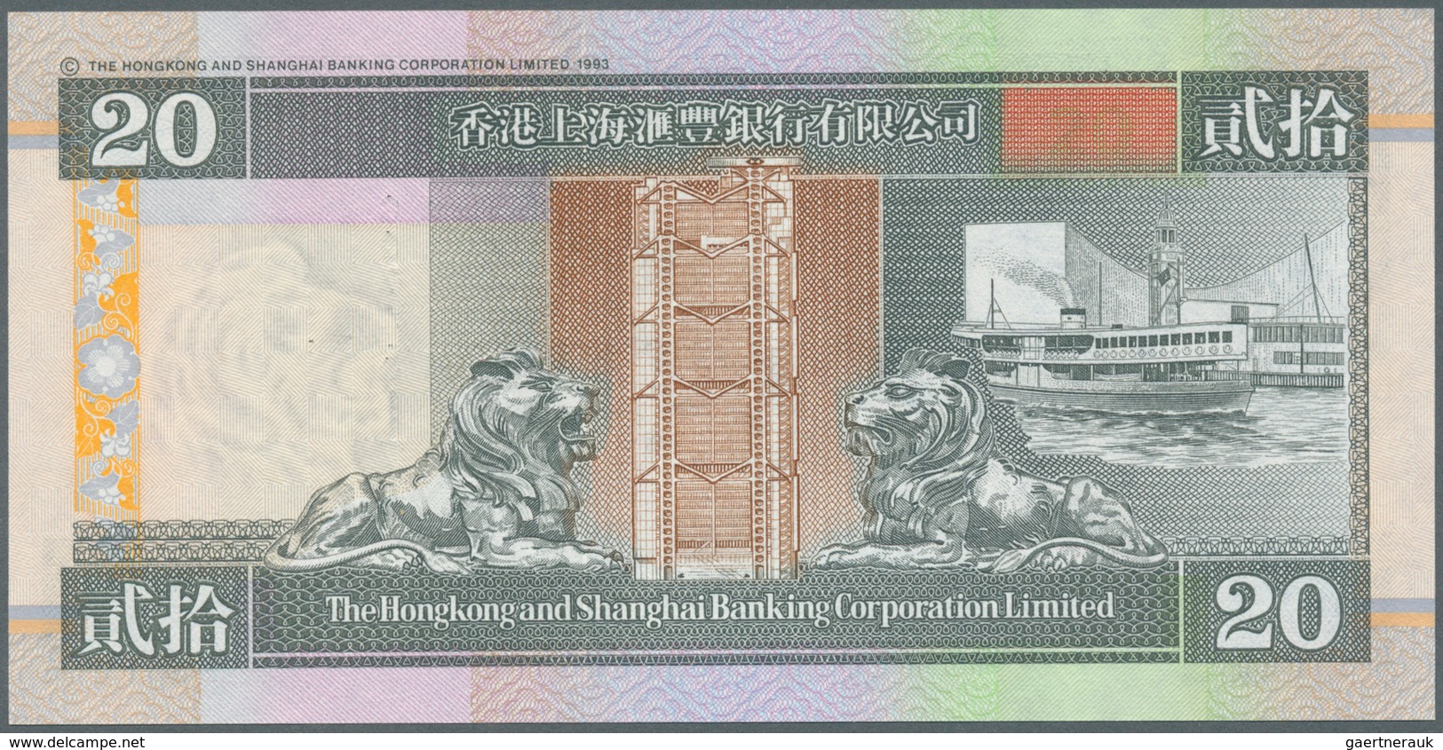 Hong Kong: set of 19 banknotes containing 10 Dollars The Chartered Bank 1977 P. 74c (UNC), 5 Dollars