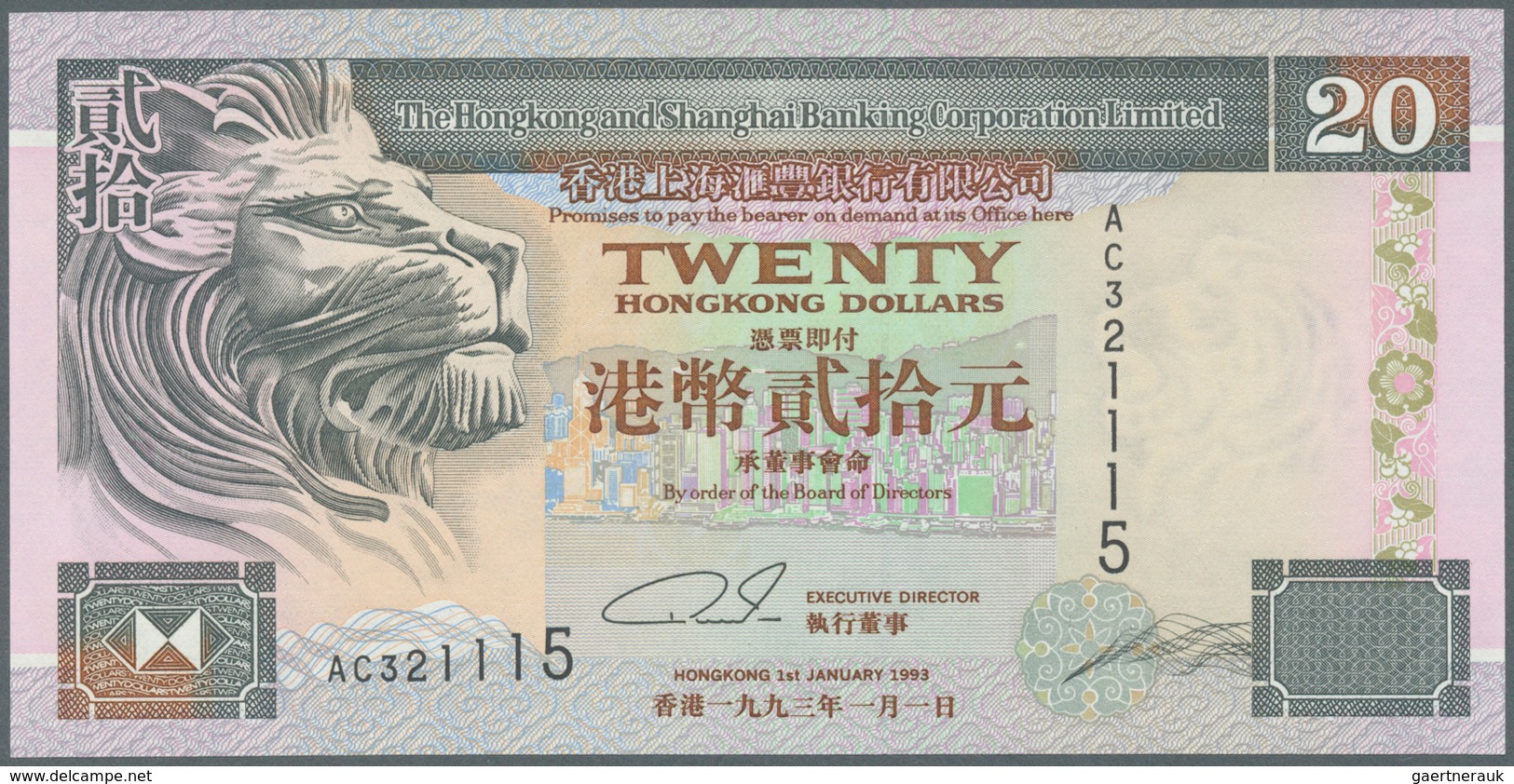 Hong Kong: set of 19 banknotes containing 10 Dollars The Chartered Bank 1977 P. 74c (UNC), 5 Dollars