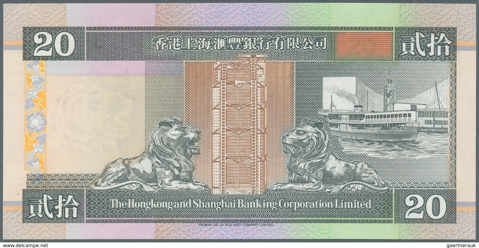 Hong Kong: set of 19 banknotes containing 10 Dollars The Chartered Bank 1977 P. 74c (UNC), 5 Dollars