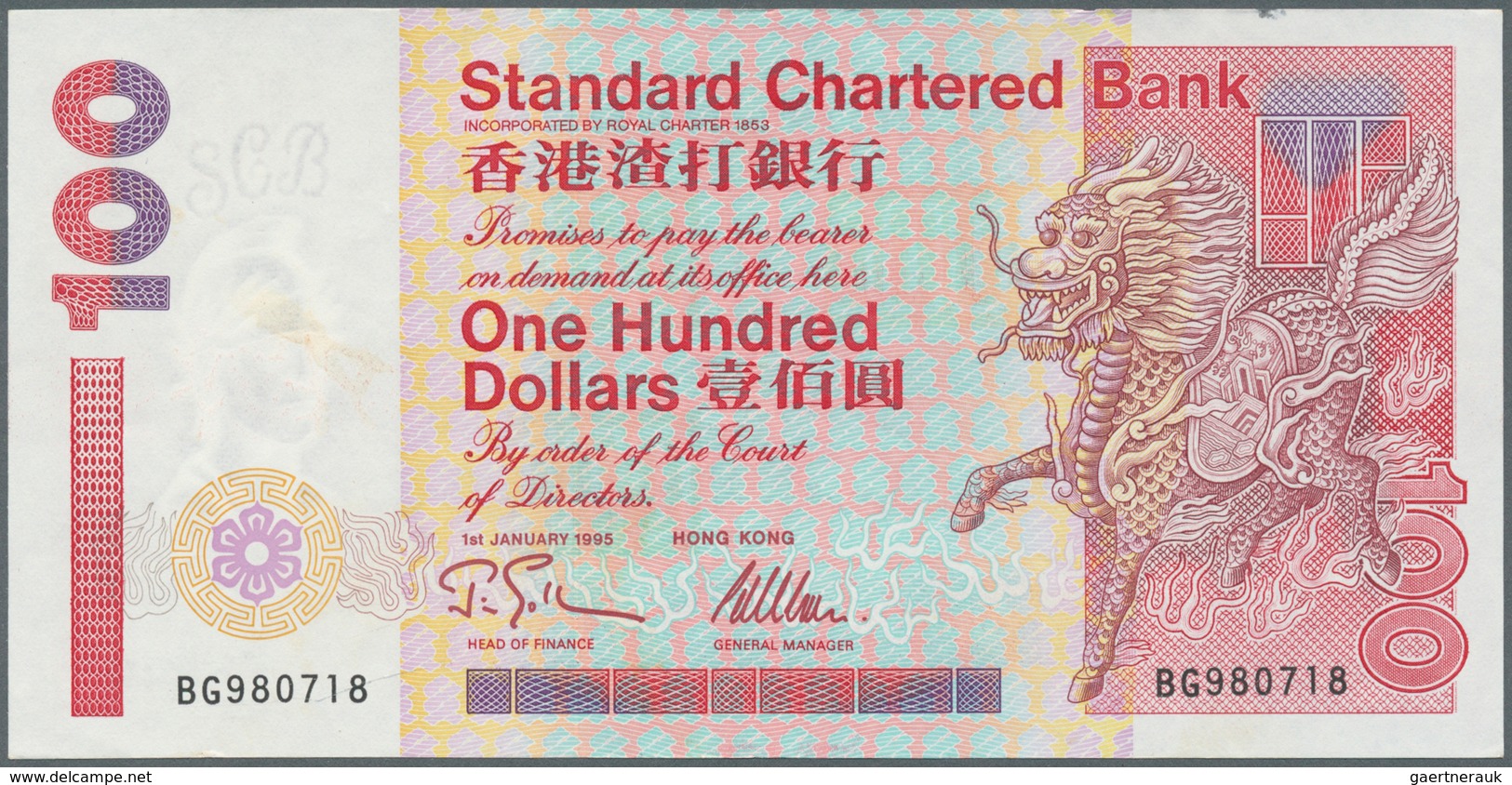 Hong Kong: set of 19 banknotes containing 10 Dollars The Chartered Bank 1977 P. 74c (UNC), 5 Dollars