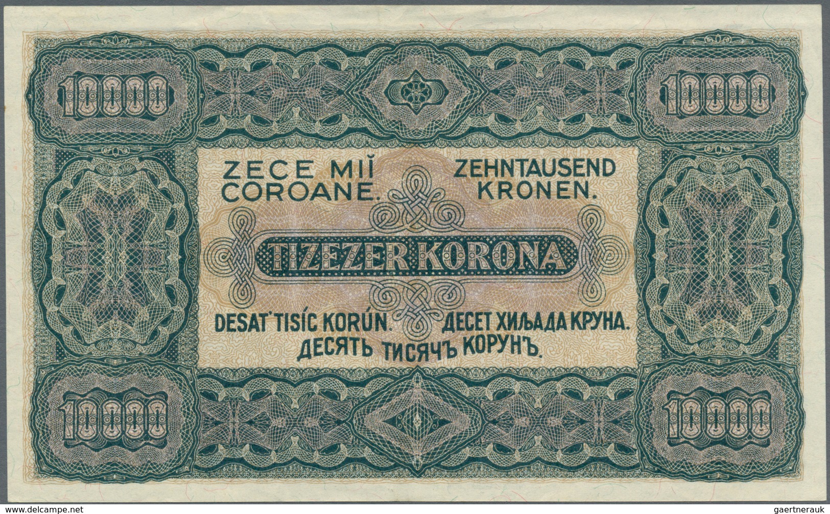 Hungary / Ungarn: 10.000 Korona 1923 P. 77, Used With Light Center Fold And Handling In Paper, Paper - Ungarn