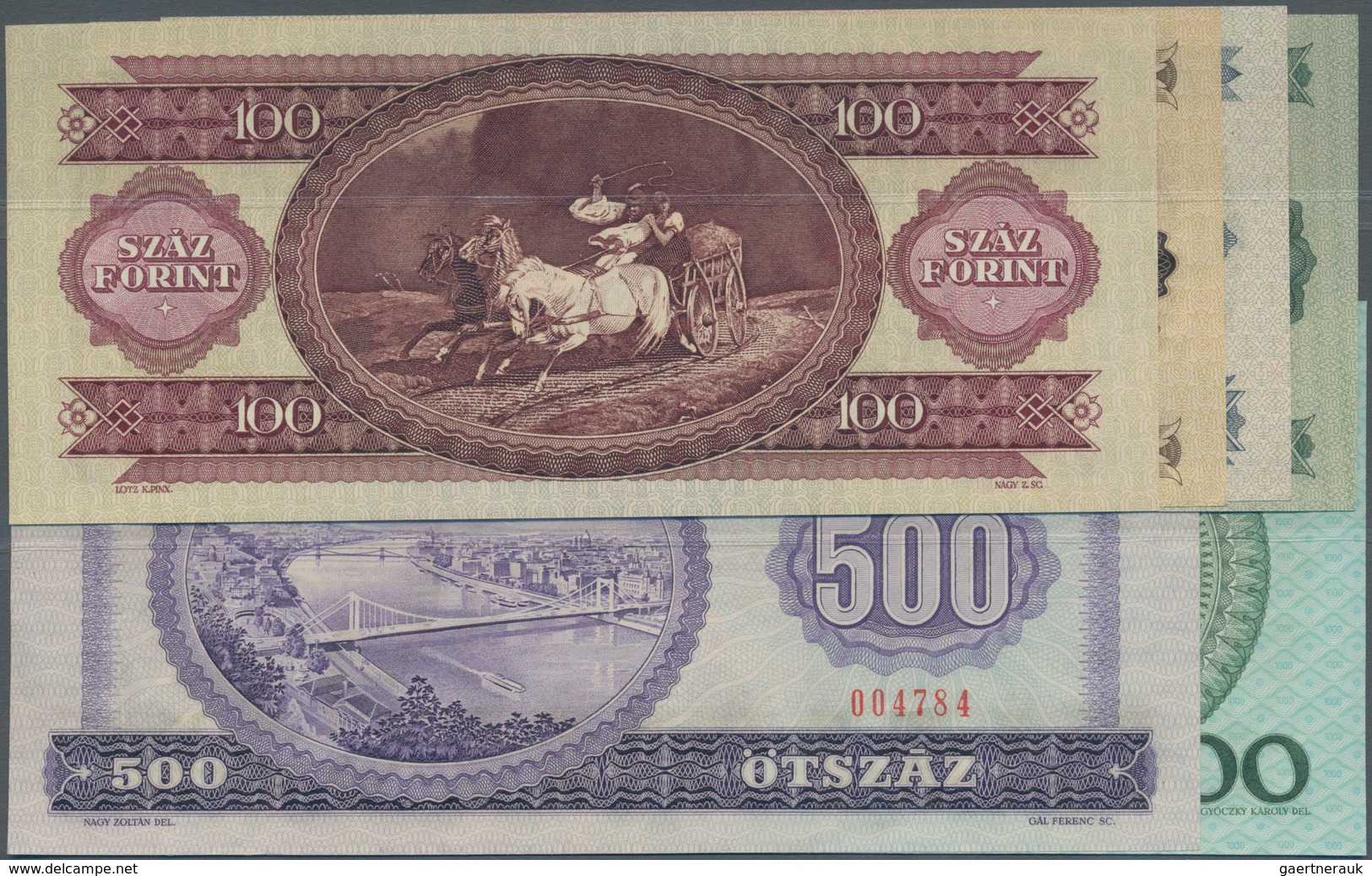 Hungary / Ungarn: Set With 6 Banknotes With 10 Forint 1969, 20 Forint 1980, 50 Forint 1986, 100 Fori - Hongarije