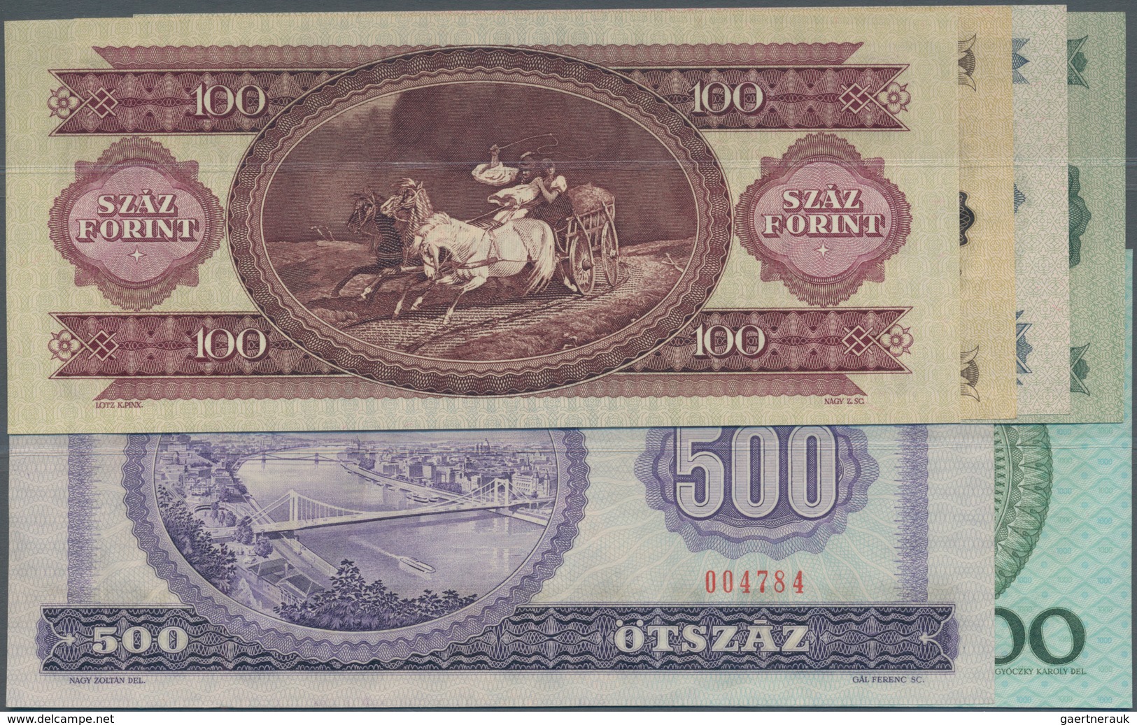 Hungary / Ungarn: Set With 6 Banknotes With 10 Forint 1969, 20 Forint 1980, 50 Forint 1986, 100 Fori - Hungría