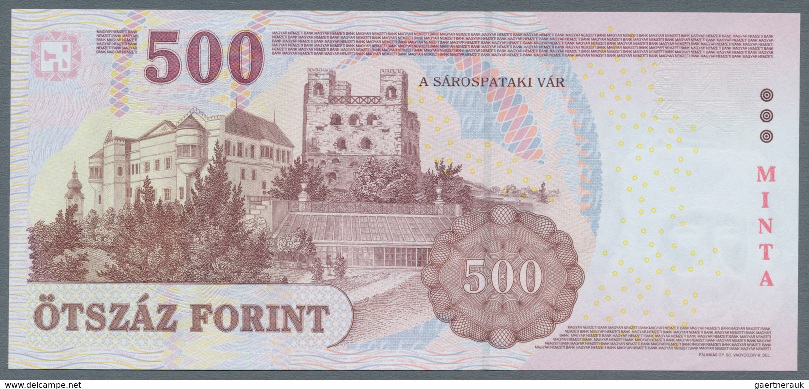 Hungary / Ungarn: Pair With 500 Forint 2008 Specimen With Overprint "MINTA And 1000 Forint 2009 Spec - Hungría