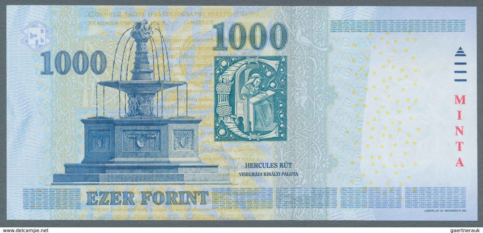 Hungary / Ungarn: Pair With 500 Forint 2008 Specimen With Overprint "MINTA And 1000 Forint 2009 Spec - Ungarn