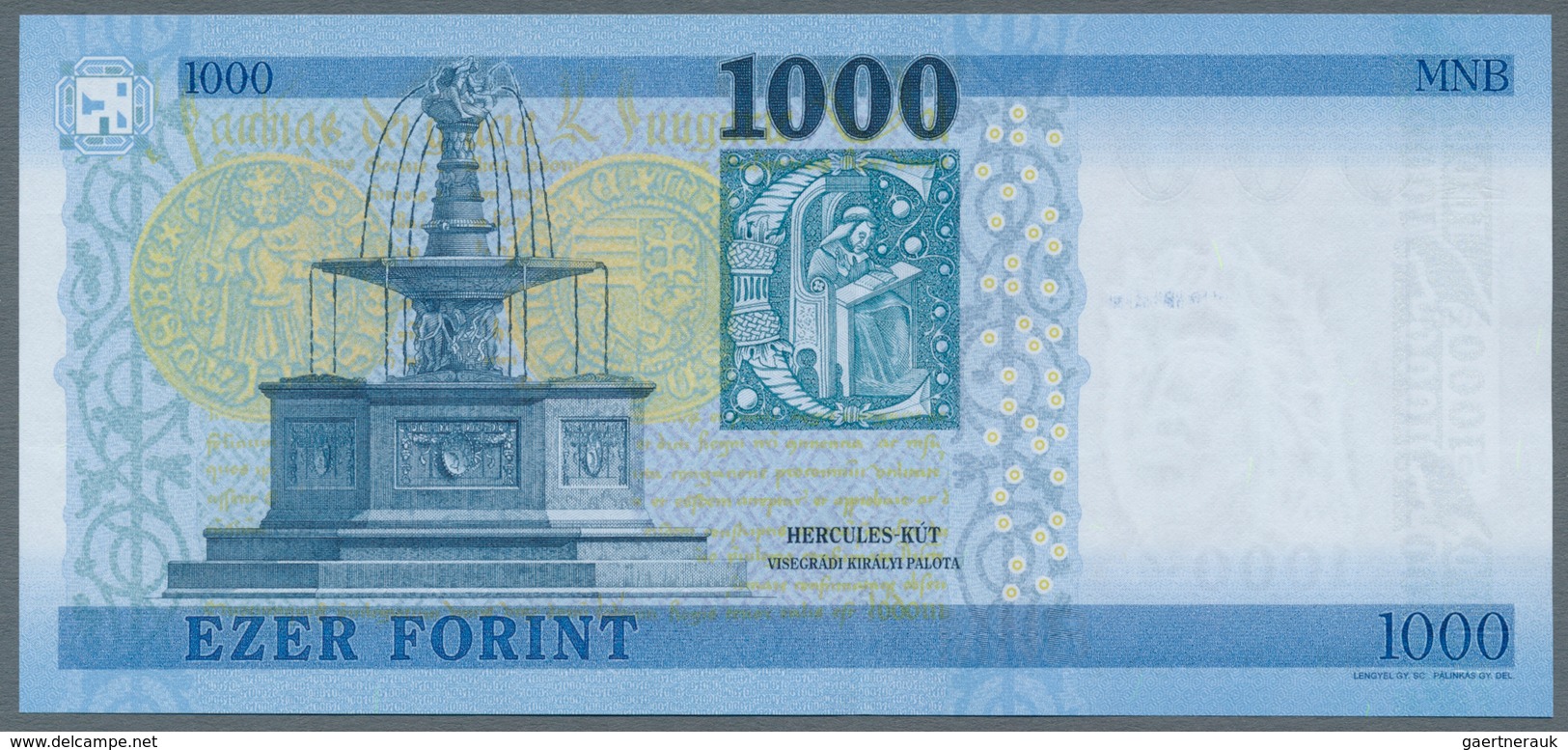 Hungary / Ungarn: Set With 3 Banknotes New Issued Series 1000 Forint 2017, 2000 Forint 2016 And 5000 - Hungría