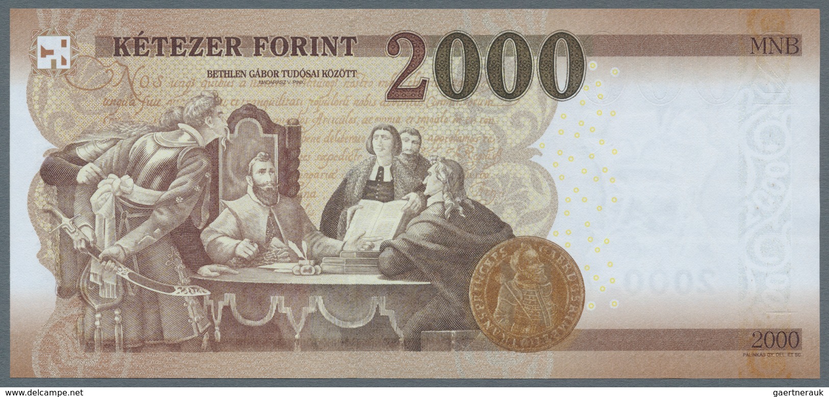 Hungary / Ungarn: Set With 3 Banknotes New Issued Series 1000 Forint 2017, 2000 Forint 2016 And 5000 - Hungría