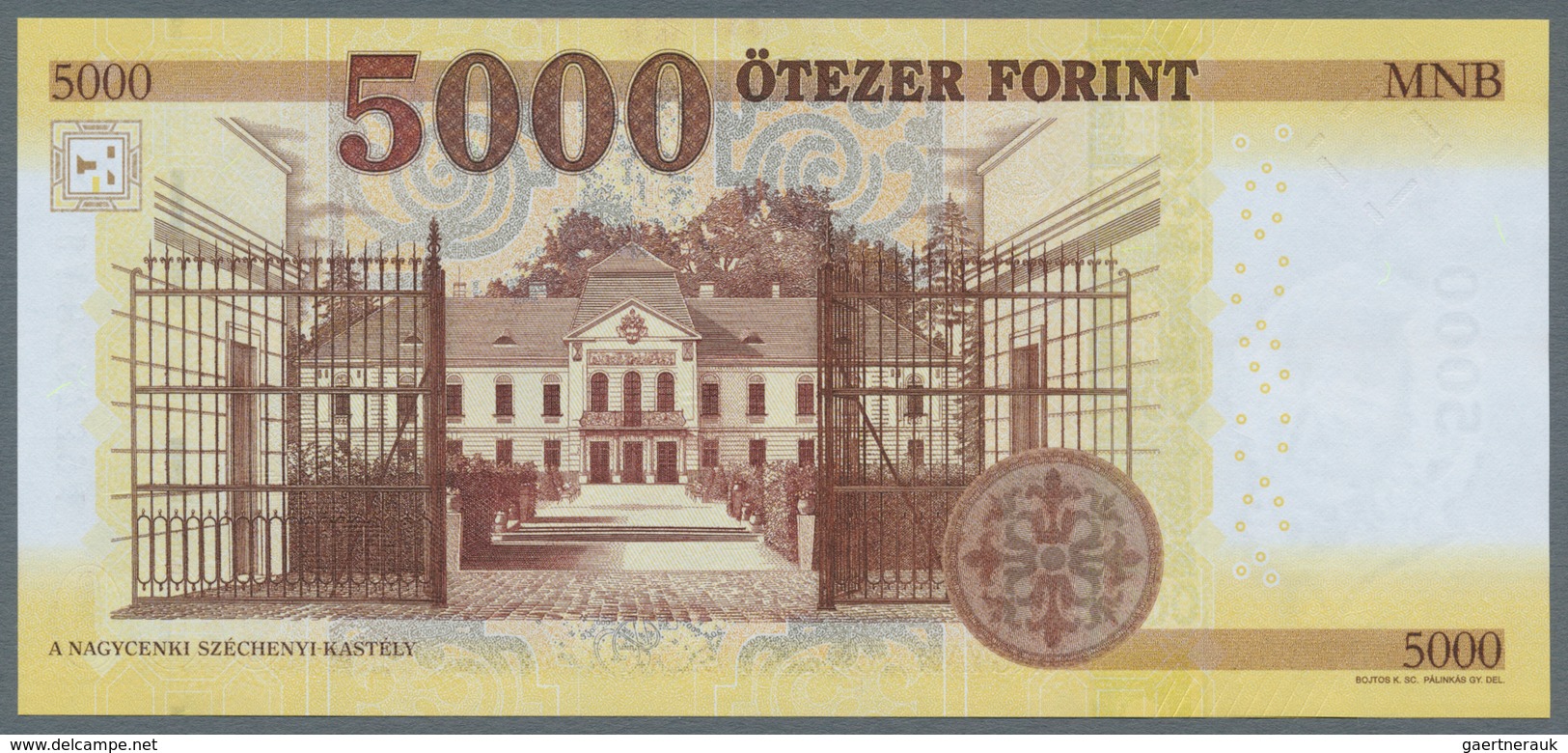 Hungary / Ungarn: Set With 3 Banknotes New Issued Series 1000 Forint 2017, 2000 Forint 2016 And 5000 - Hungría