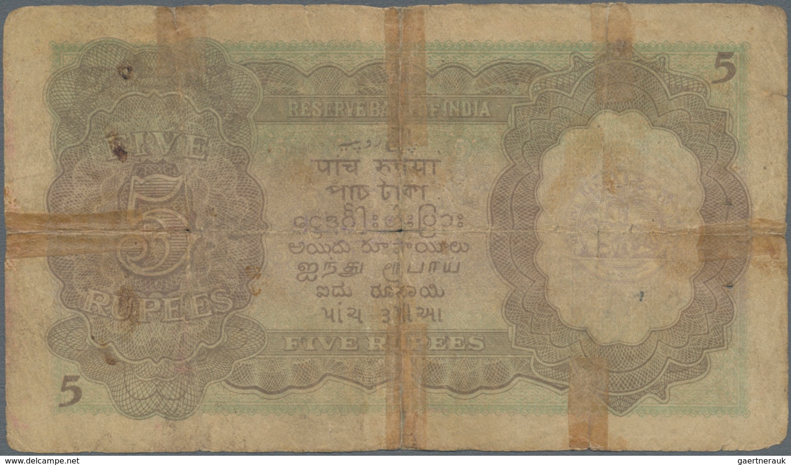 India / Indien: Seldom Seen Pair Of Notes Of 5 And 10 Rupees P. 18a, 24a Which Were Formerly Issued - Indien