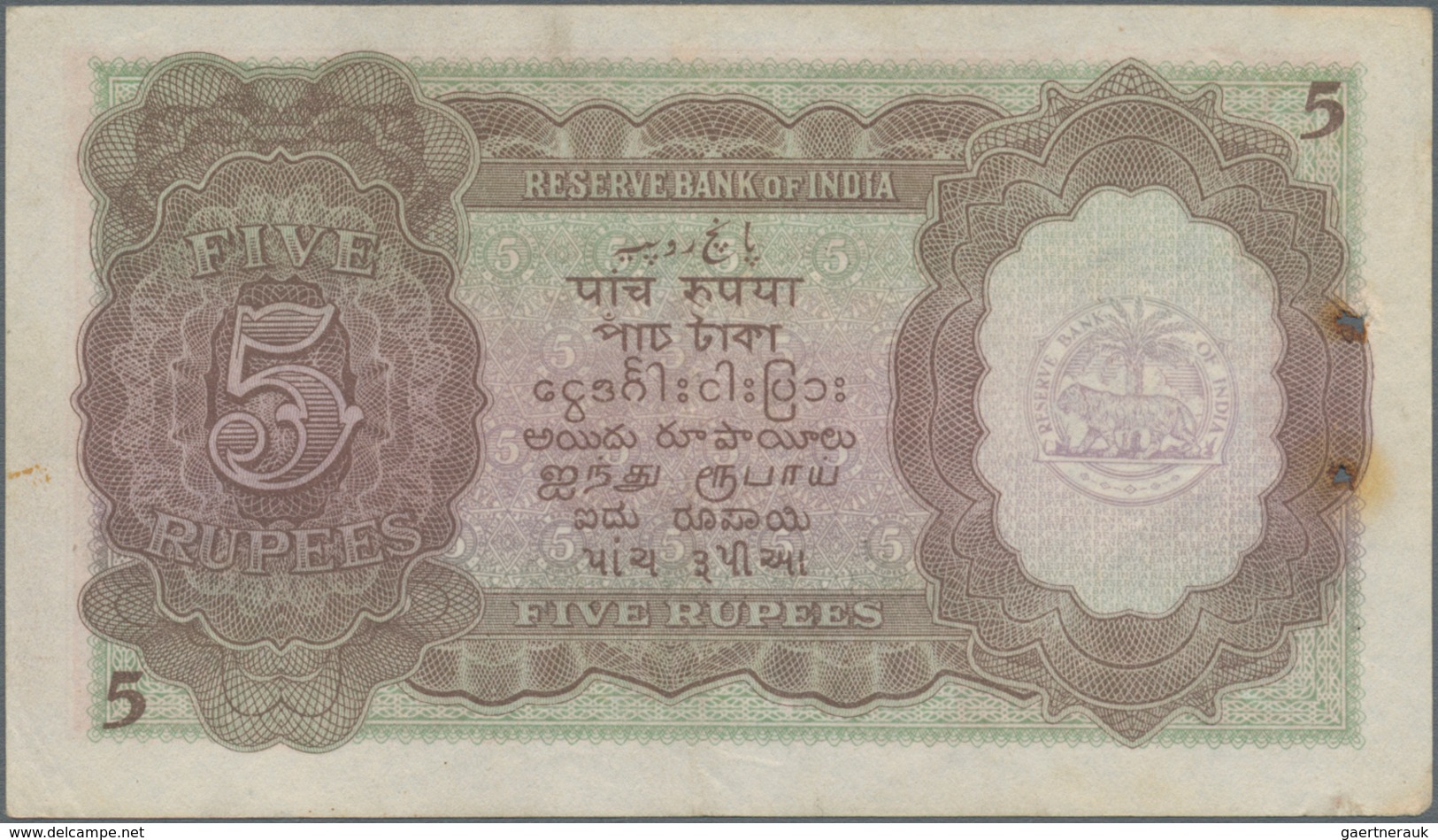 India / Indien: Set Of 2 Notes Of 5 Rupees ND Portrait KGIV P. 18a,b In Condition: XF+ To AUNC With - Indien