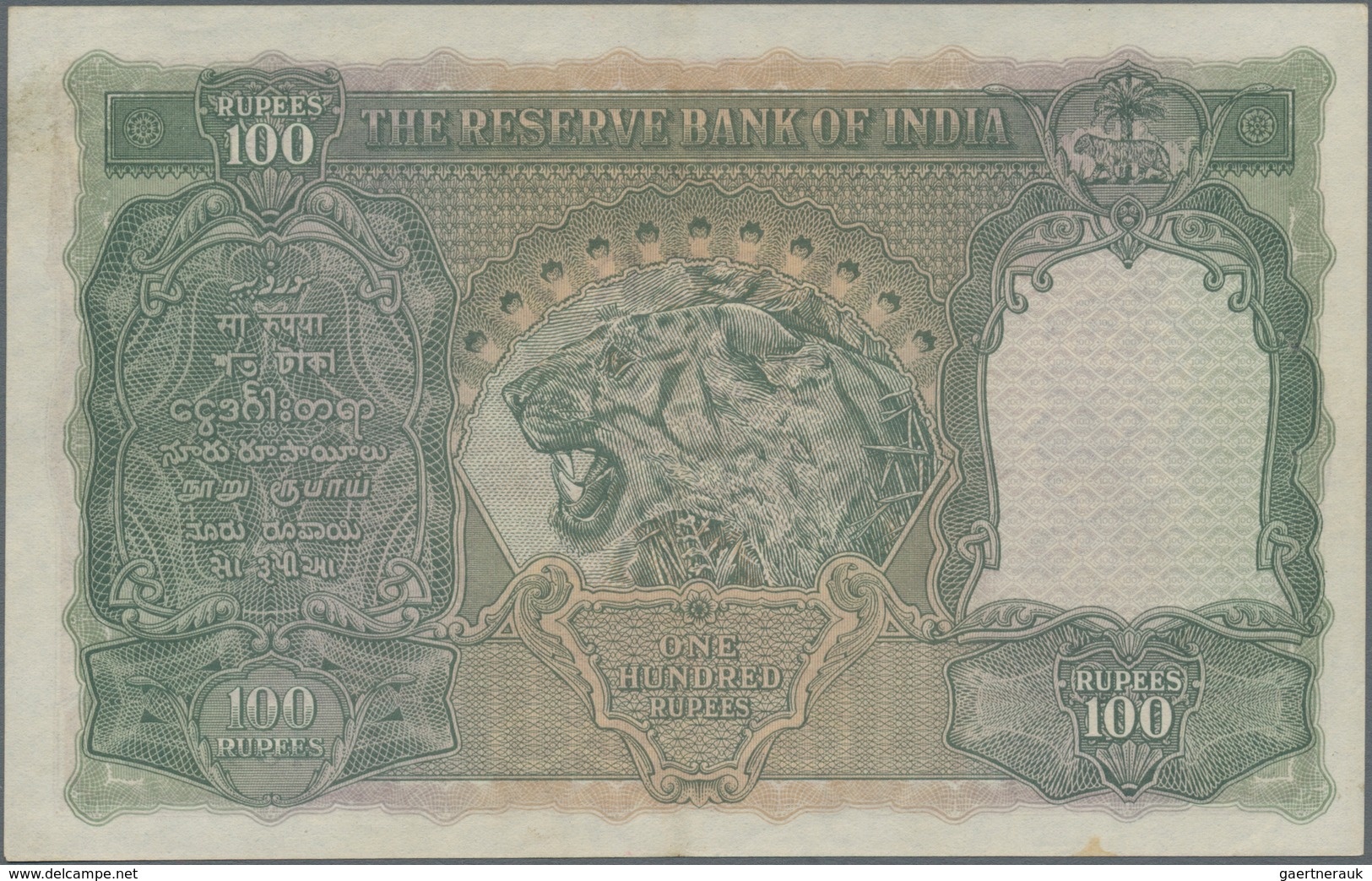 India / Indien: 100 Rupees ND(1937) Portrait KGIV P. 20a, BOMBAY Issue, Only Lightly Used With 2 Pin - Inde