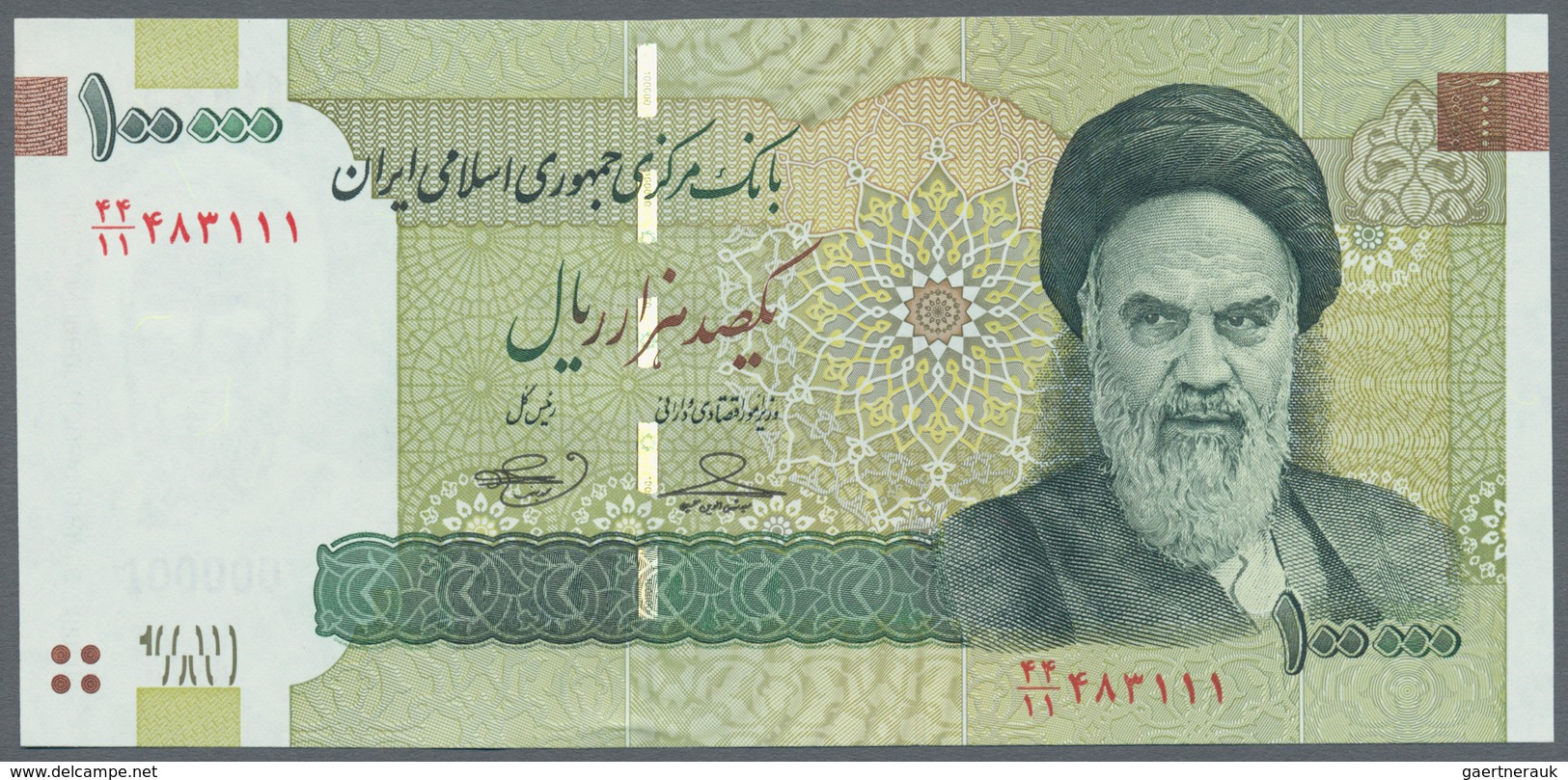 Iran: set of 11 different banknotes mostly modern issues from 20 to 100.000 Rials, mostly UNC, pleas