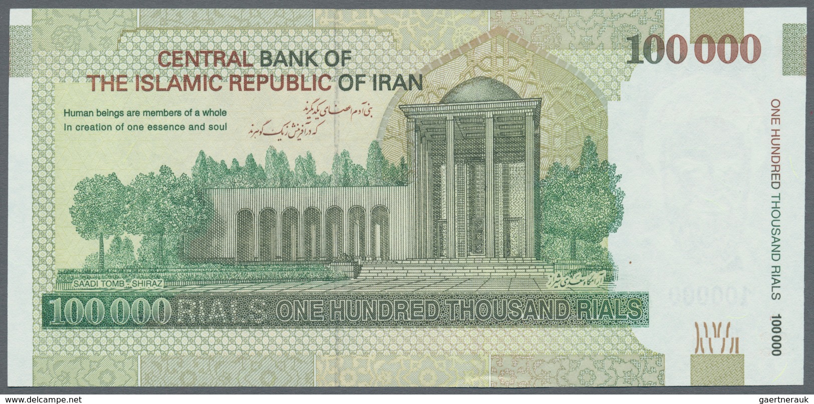 Iran: set of 11 different banknotes mostly modern issues from 20 to 100.000 Rials, mostly UNC, pleas