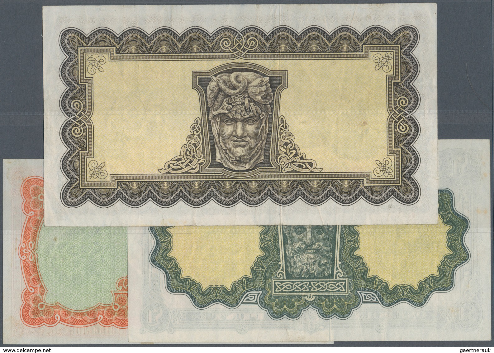 Ireland / Irland: Set Of 3 Banknotes Containing 10 Shillings 1968 P. 63a (XF To XF+), 1 Pound 1975 P - Ierland