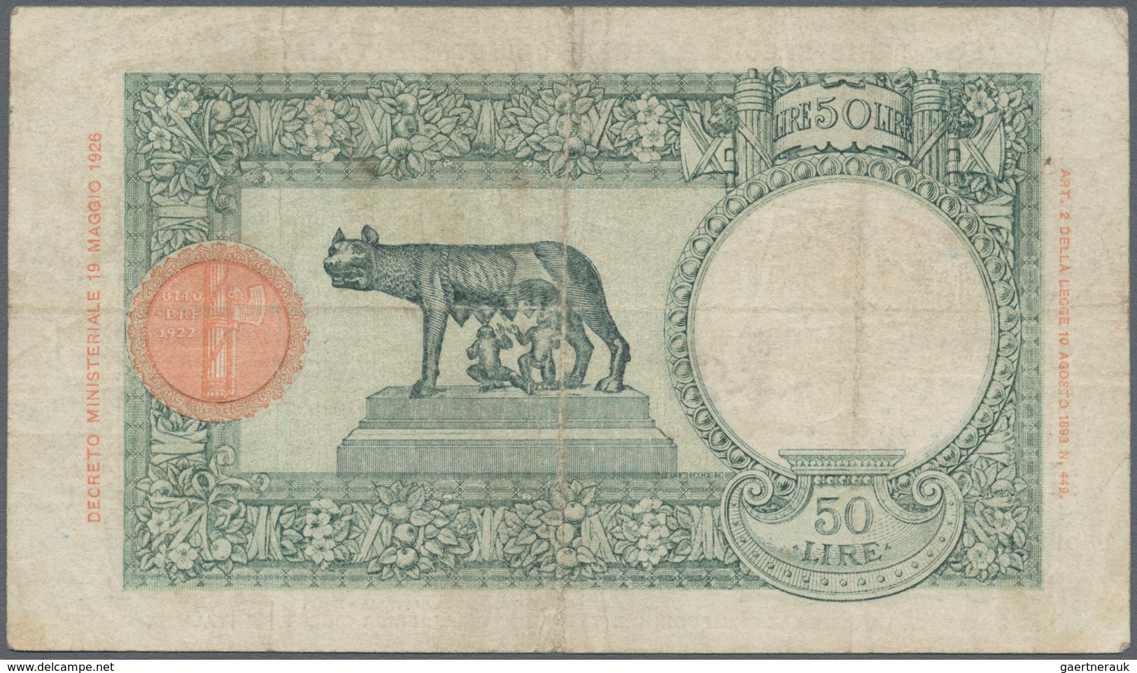 Italian East Africa / Italienisch Ost-Afrika: Set Of 2 Notes 50 Lire 1938 P. 1, The First With Only - Italienisch Ostafrika