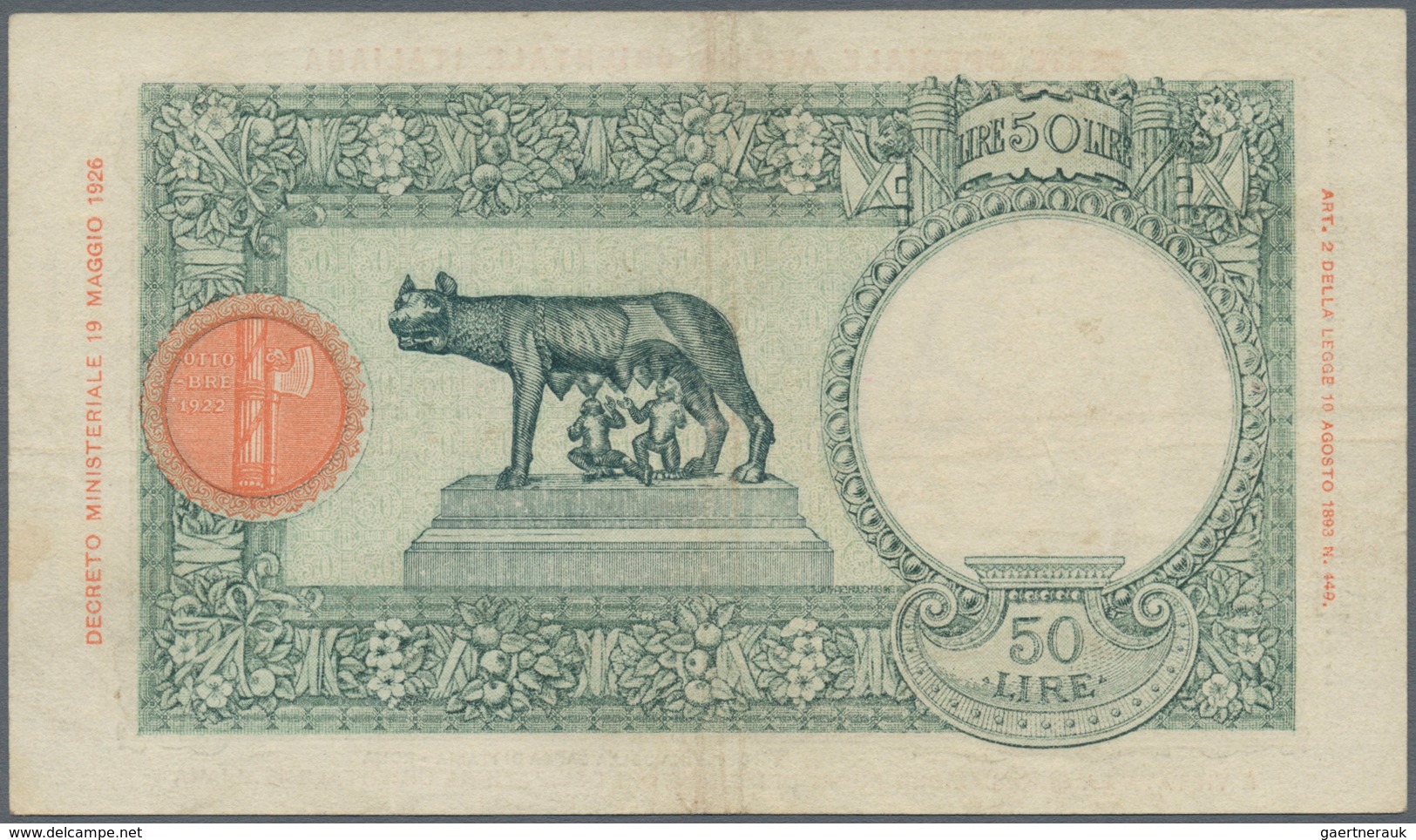 Italian East Africa / Italienisch Ost-Afrika: Set Of 2 Notes 50 Lire 1938 P. 1, The First With Only - Italiaans Oost-Afrika