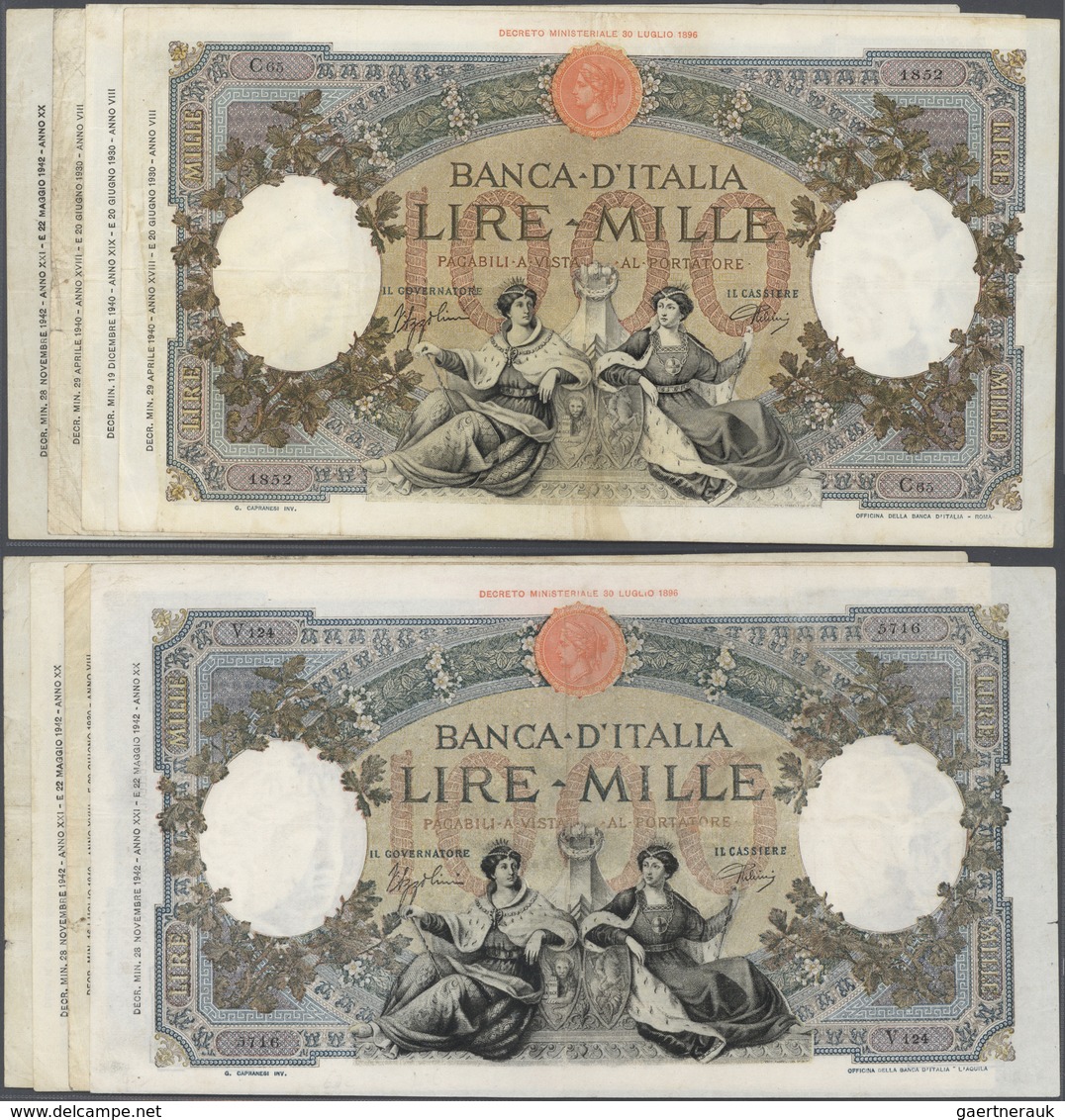 Italy / Italien: Set Of 8 Pcs 1000 Lire With Several Dates Containing The Following Numbers: 4x P. 5 - Andere & Zonder Classificatie