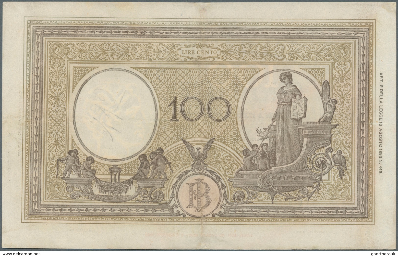 Italy / Italien: Set Of 5 Notes 100 Lire 1943/44 P. 67, All In Similar Condition, Light Folds In Pap - Otros & Sin Clasificación