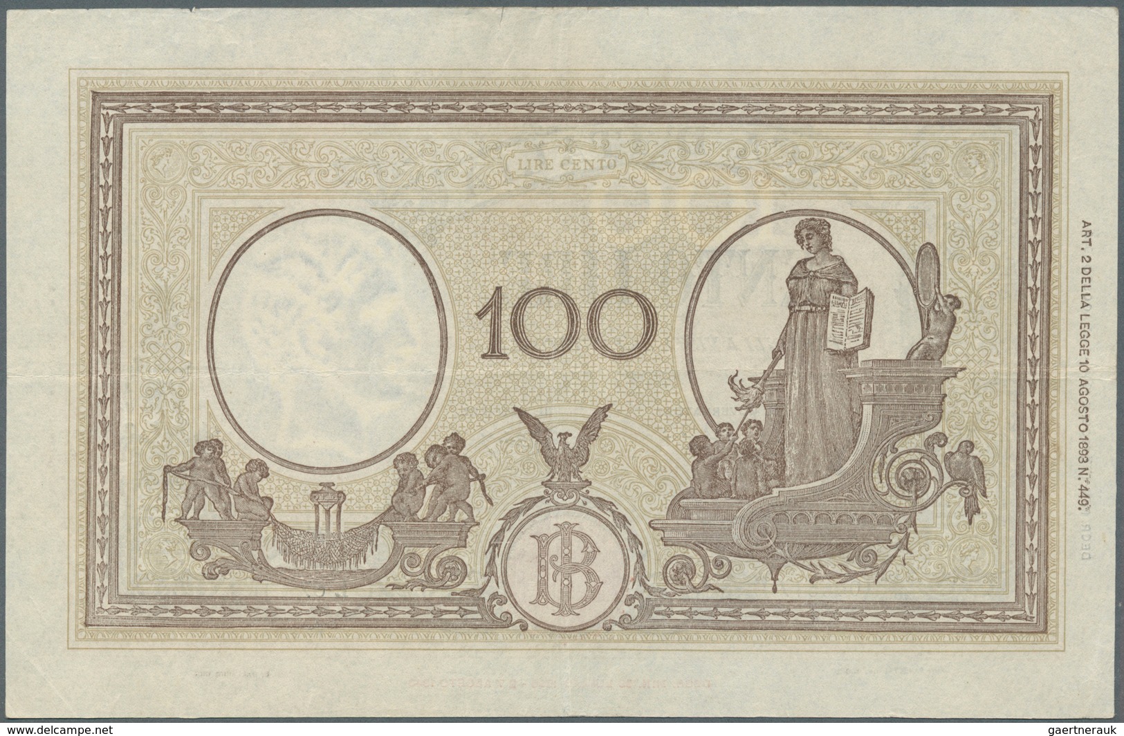 Italy / Italien: set of 5 notes 100 Lire 1943/44 P. 67, all in similar condition, light folds in pap