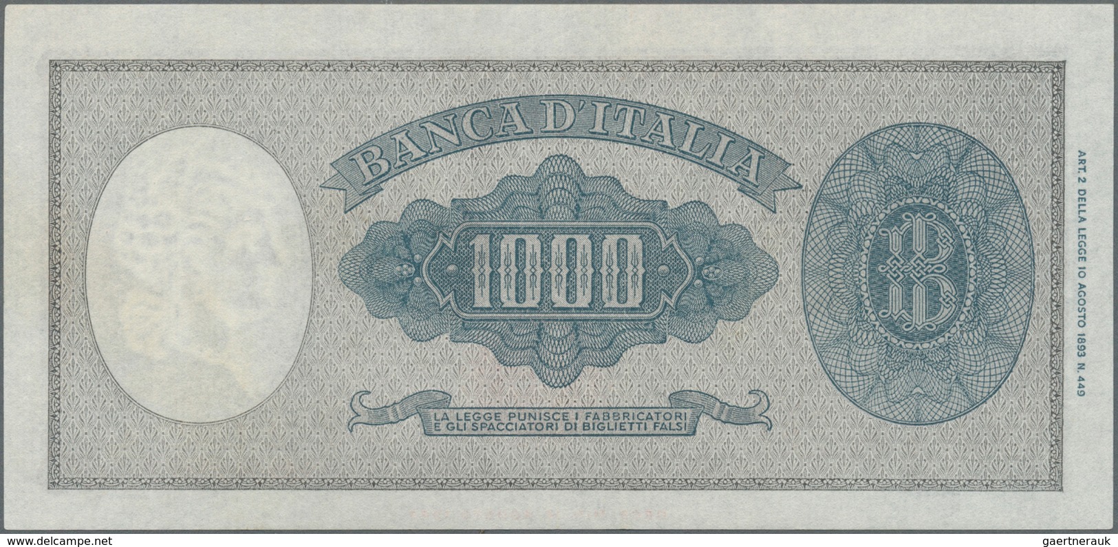 Italy / Italien: 1000 Lire 1961 P. 83, Crisp Original Paper, No Holes Or Tears, Handling In Paper, O - Otros & Sin Clasificación