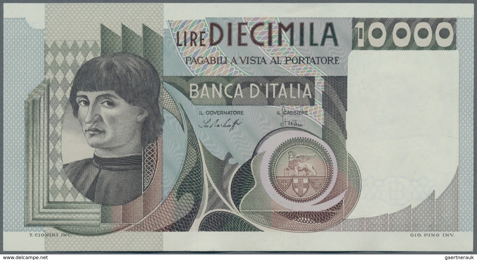 Italy / Italien: Pair With Two Consecutive Numbered 10.000 Lire 1976, P.106a With Serial Number FA24 - Andere & Zonder Classificatie
