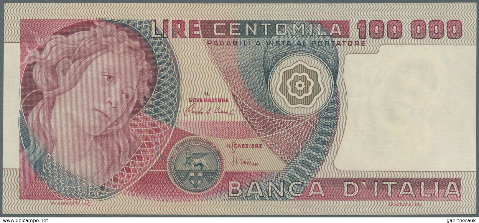 Italy / Italien: 100.000 Lire 1980 P. 108b, Crisp Original Paper, No Holes Or Tears, Original Colors - Sonstige & Ohne Zuordnung