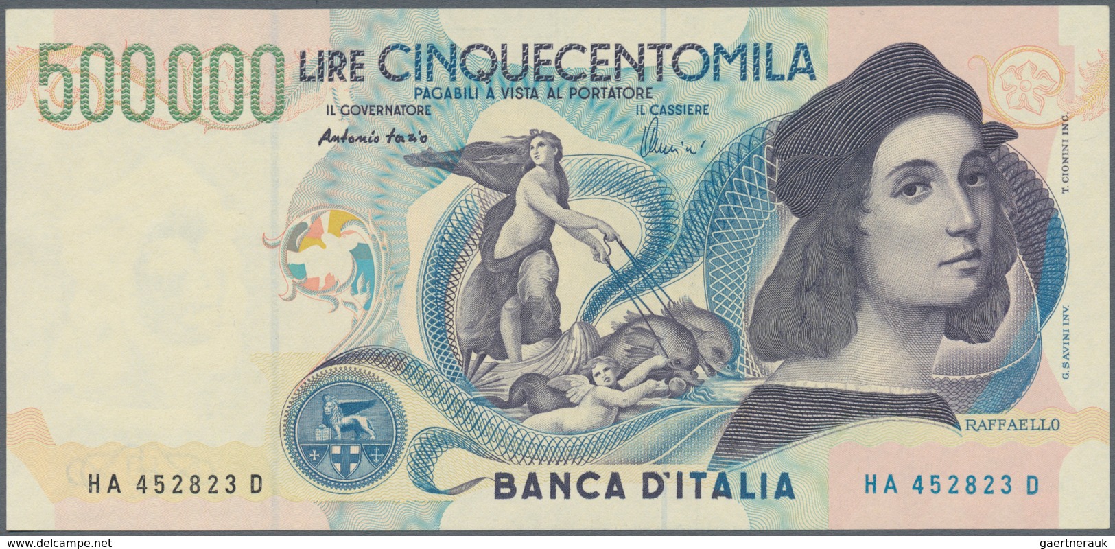 Italy / Italien: 500.000 Lire 1967 P. 118, S/N HA452823, Crisp Strong Paper With Original Colors, No - Sonstige & Ohne Zuordnung