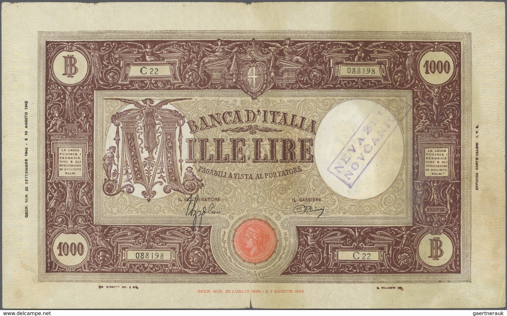 Italy / Italien: Large Lot Of 14 Mostly Different Issues Of 1000 Lire From P. 62 To 81, Containing T - Andere & Zonder Classificatie