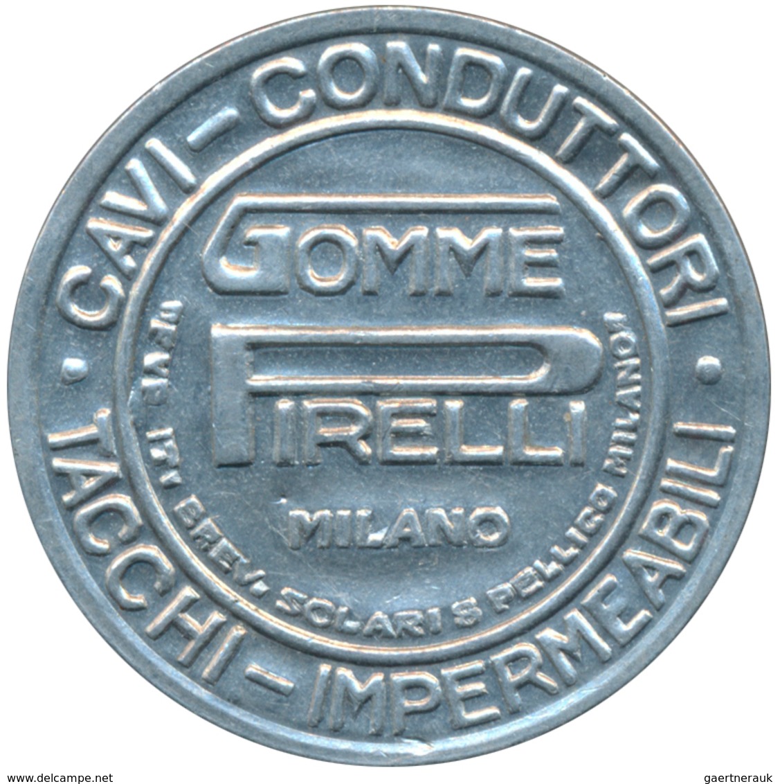 Italy / Italien: Italien, Briefmarken-Kapselgeld "GOMME PIRELLI MILANO" Mit 10 C. Victor Emanuel III - Andere & Zonder Classificatie