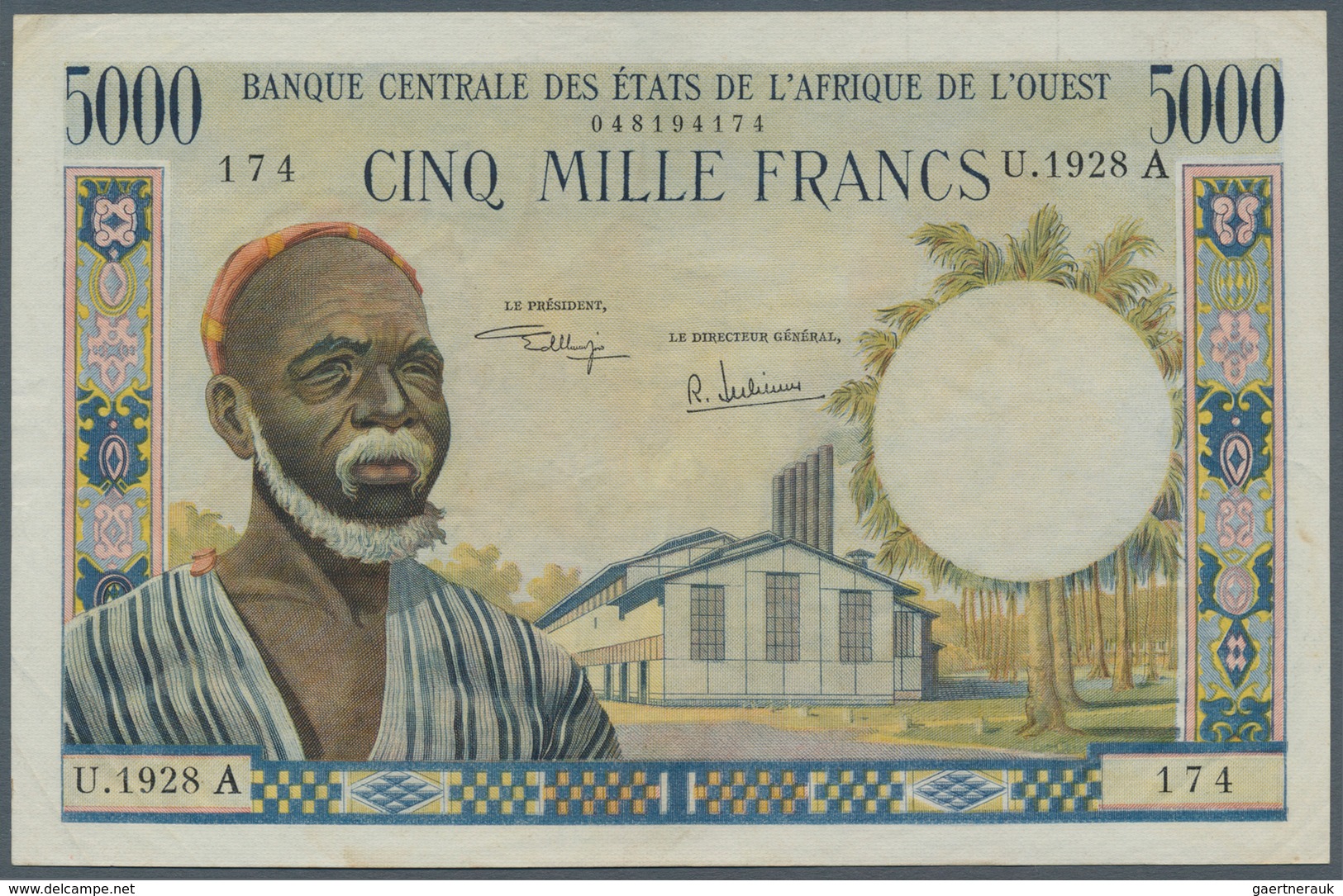 Ivory Coast / Elfenbeinküste: Banque Centrale Des États De L'Afrique De L'Ouest, 5000 Francs ND(1970 - Costa De Marfil