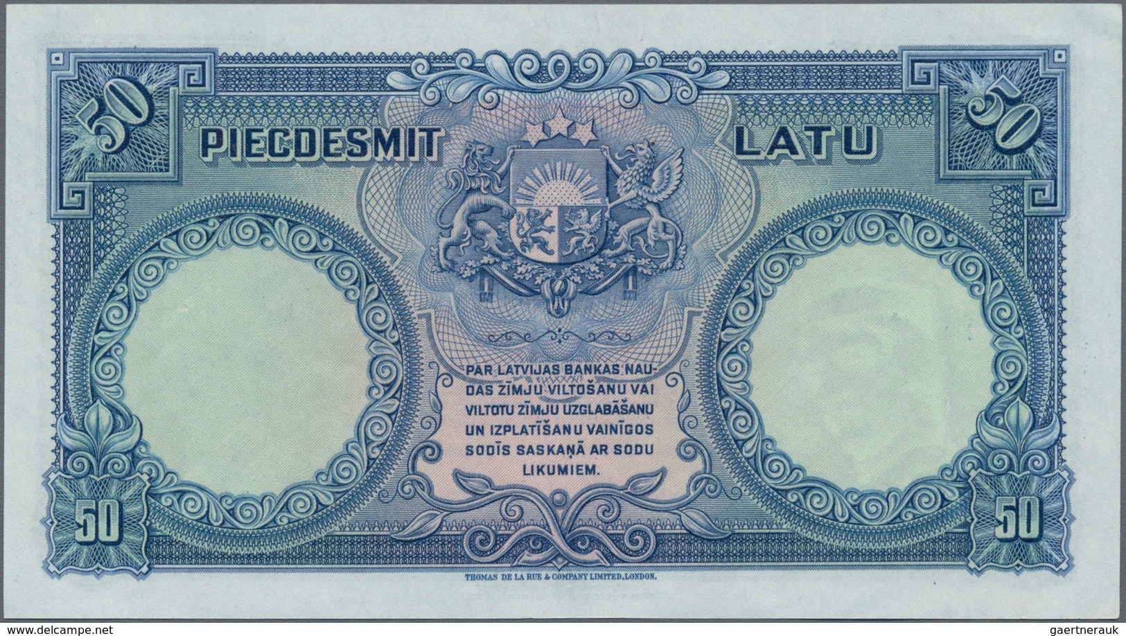 Latvia / Lettland: 50 Latu 1934 P. 20 In Condition: UNC. - Letland