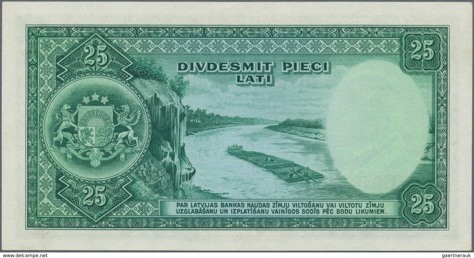 Latvia / Lettland: 25 Latu 1938 P. 21 With Crisp Paper And Original Colors, Condition: AUNC. - Lettland