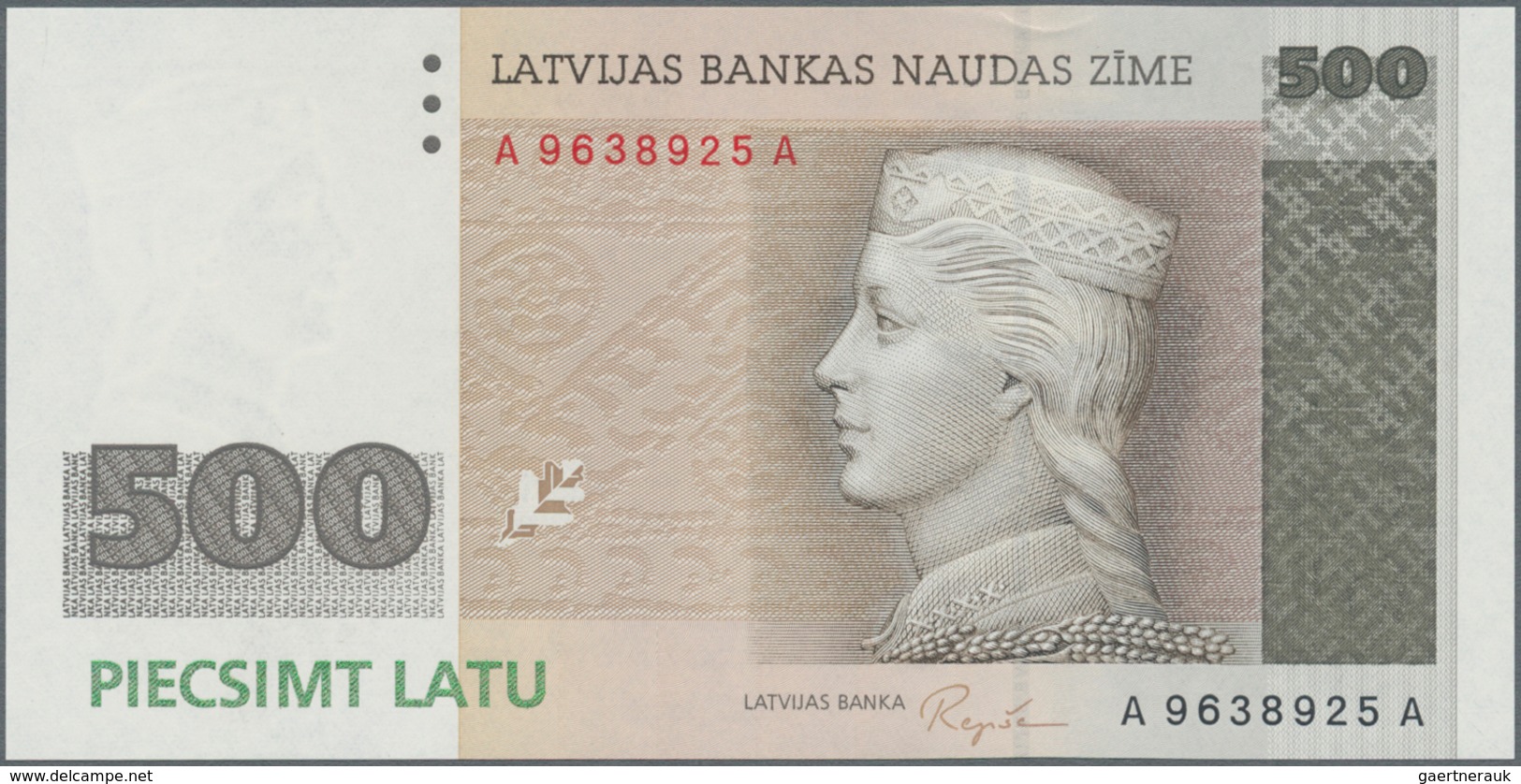 Latvia / Lettland: 500 Latu 1992, P.48, Highest Denomination And High Value Note In Perfect UNC Cond - Lettland