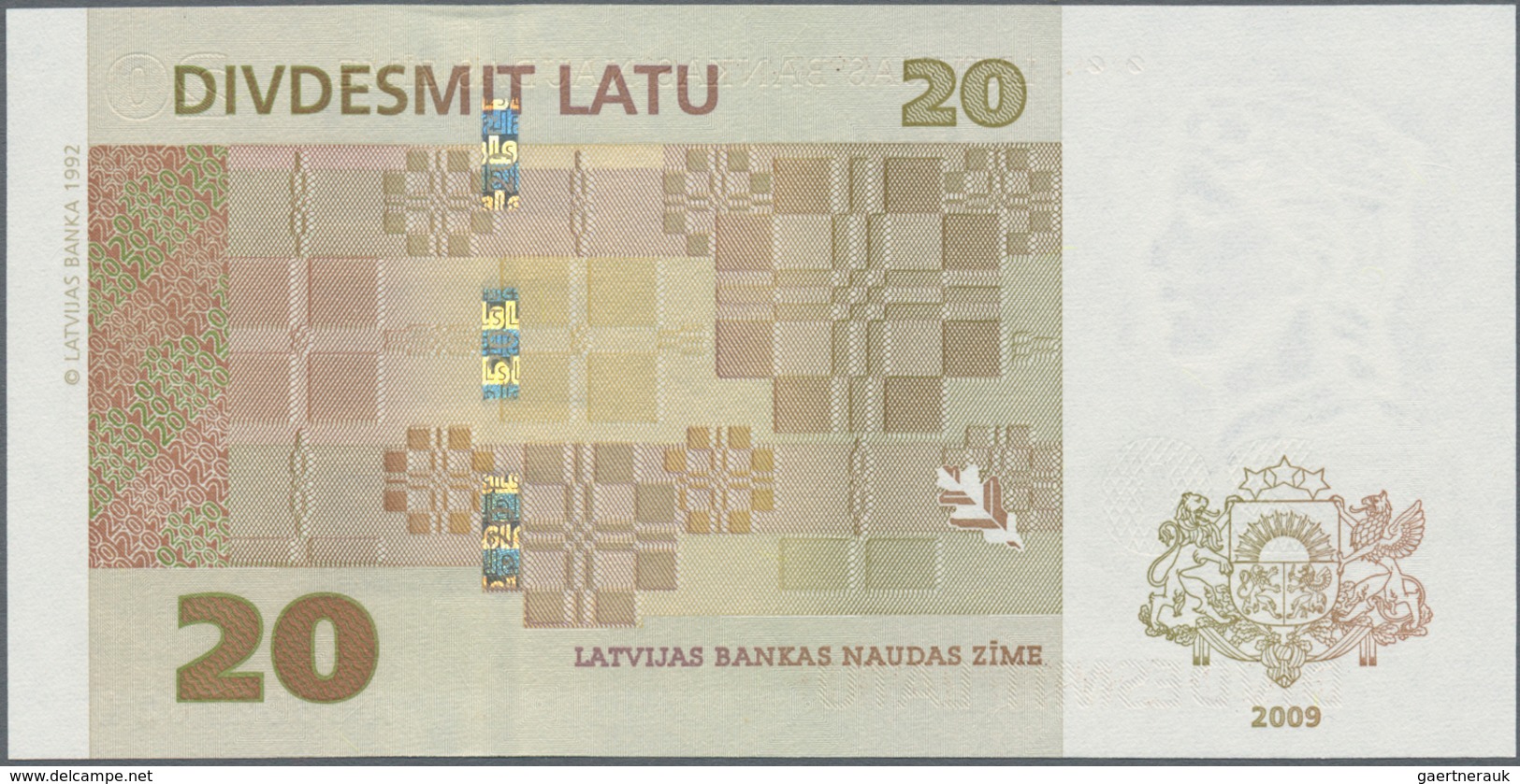 Latvia / Lettland: Very Nice Set With 10 Banknotes Comprising 5 Latu 1996, 2001, 2007, 2009, 10 Latu - Letland